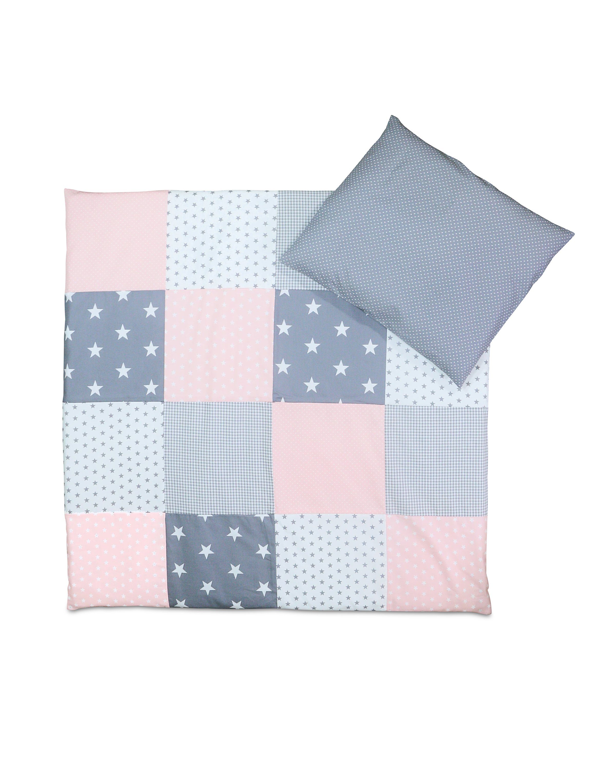 ULLENBOOM ® Kinderbettwäsche Babybettwäsche 2-teilig Rosa günstig online kaufen