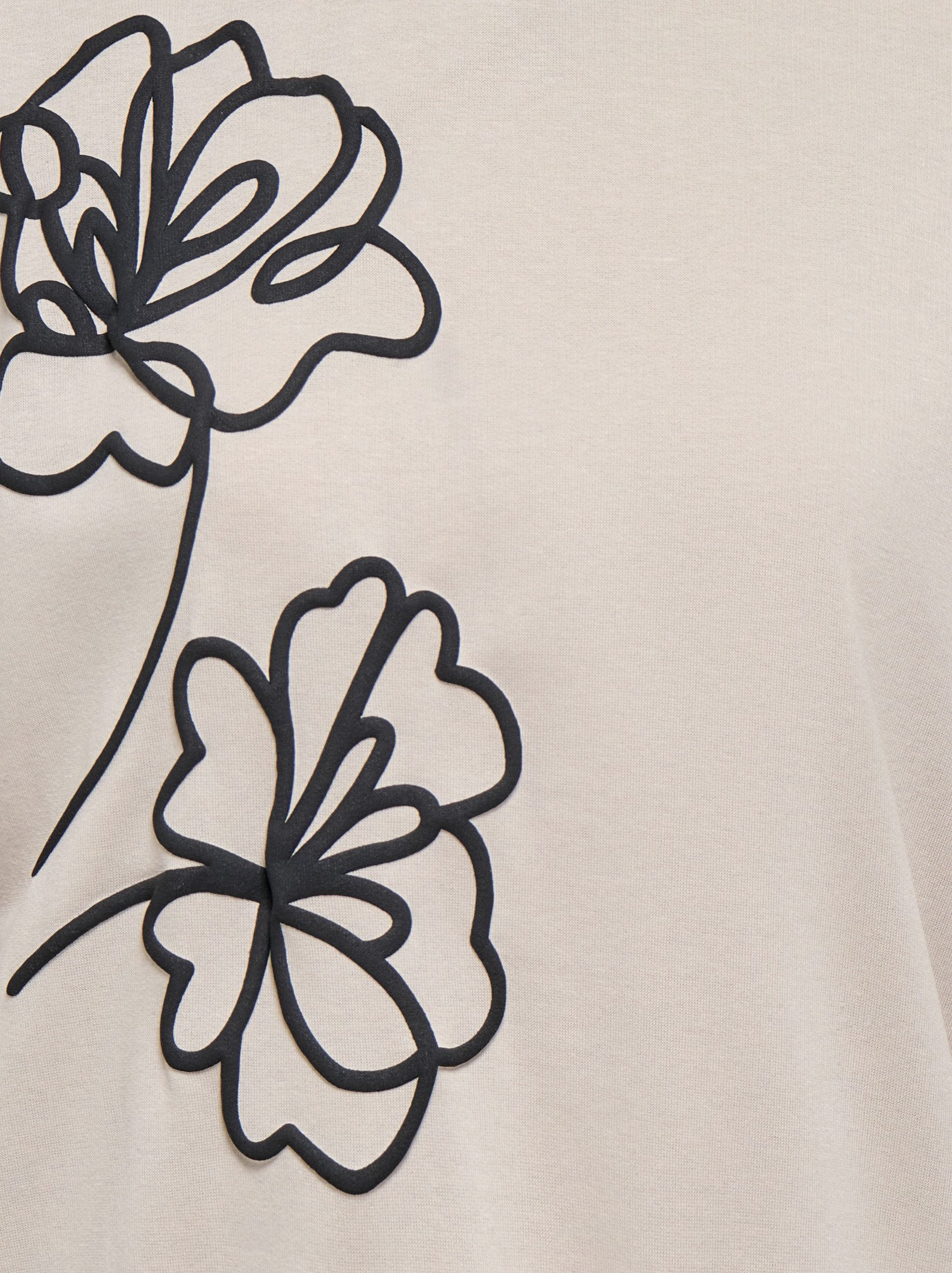 ONLY Sweatshirt ONLBROOKE L/S O-NECK FLOWER SWT Baumwollmischung, regular fit