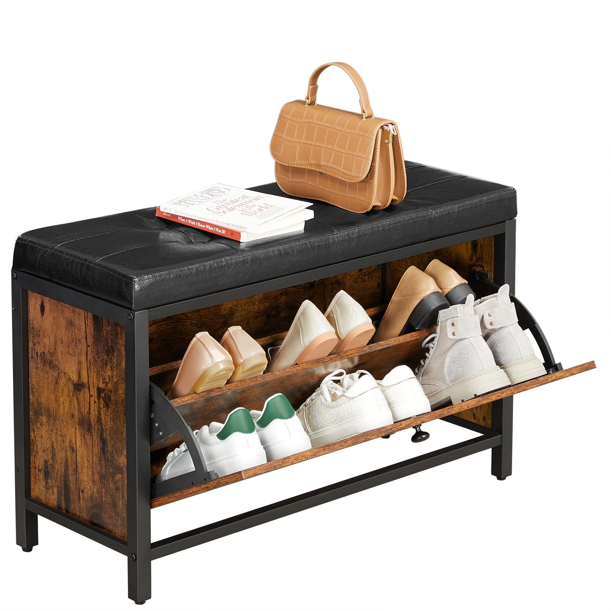 VASAGLE Schuhbank, Schuhschrank mit Klappe, für 6 Paar Schuhe günstig online kaufen