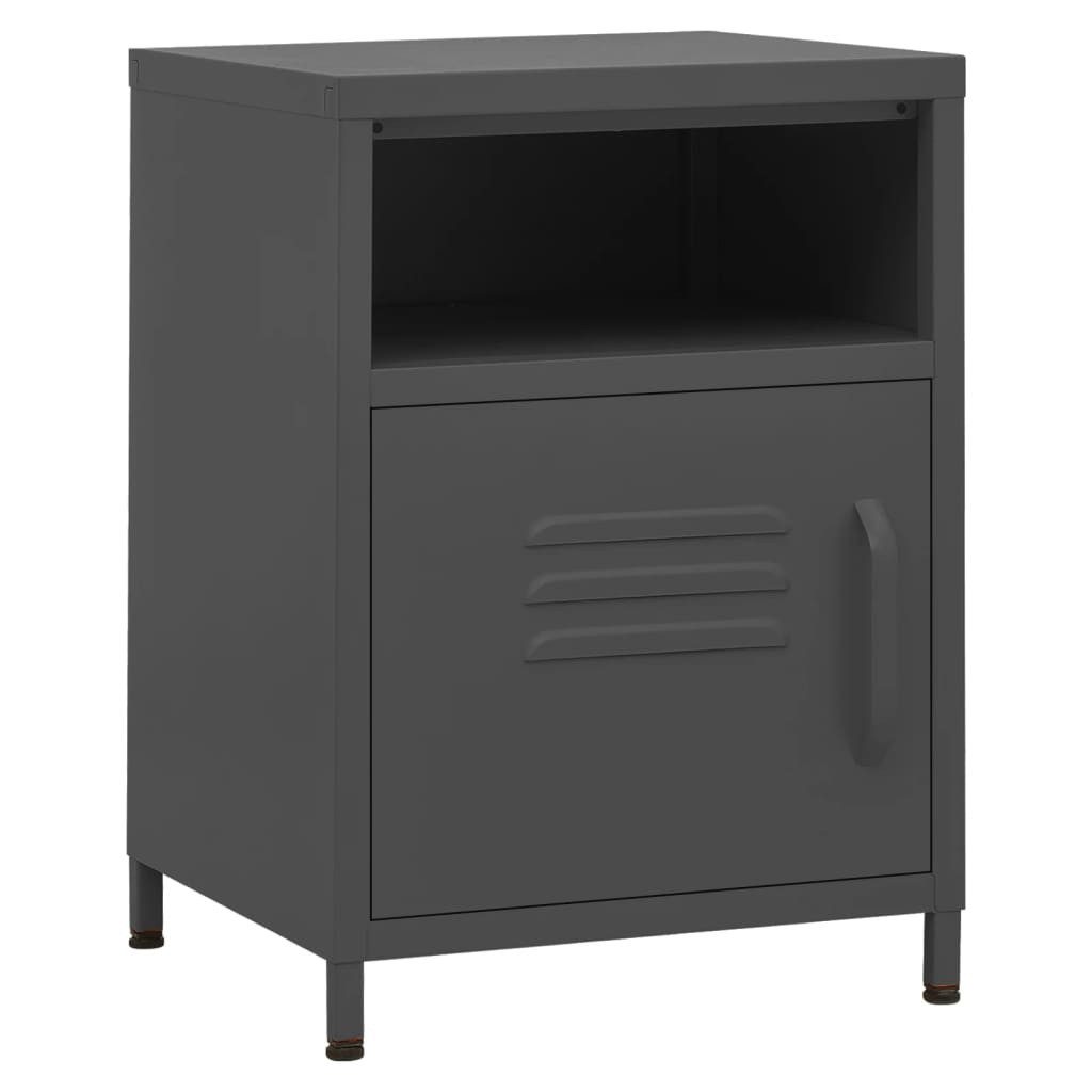 vidaXL Nachttisch Nachttisch Anthrazit 35x35x51 cm günstig online kaufen