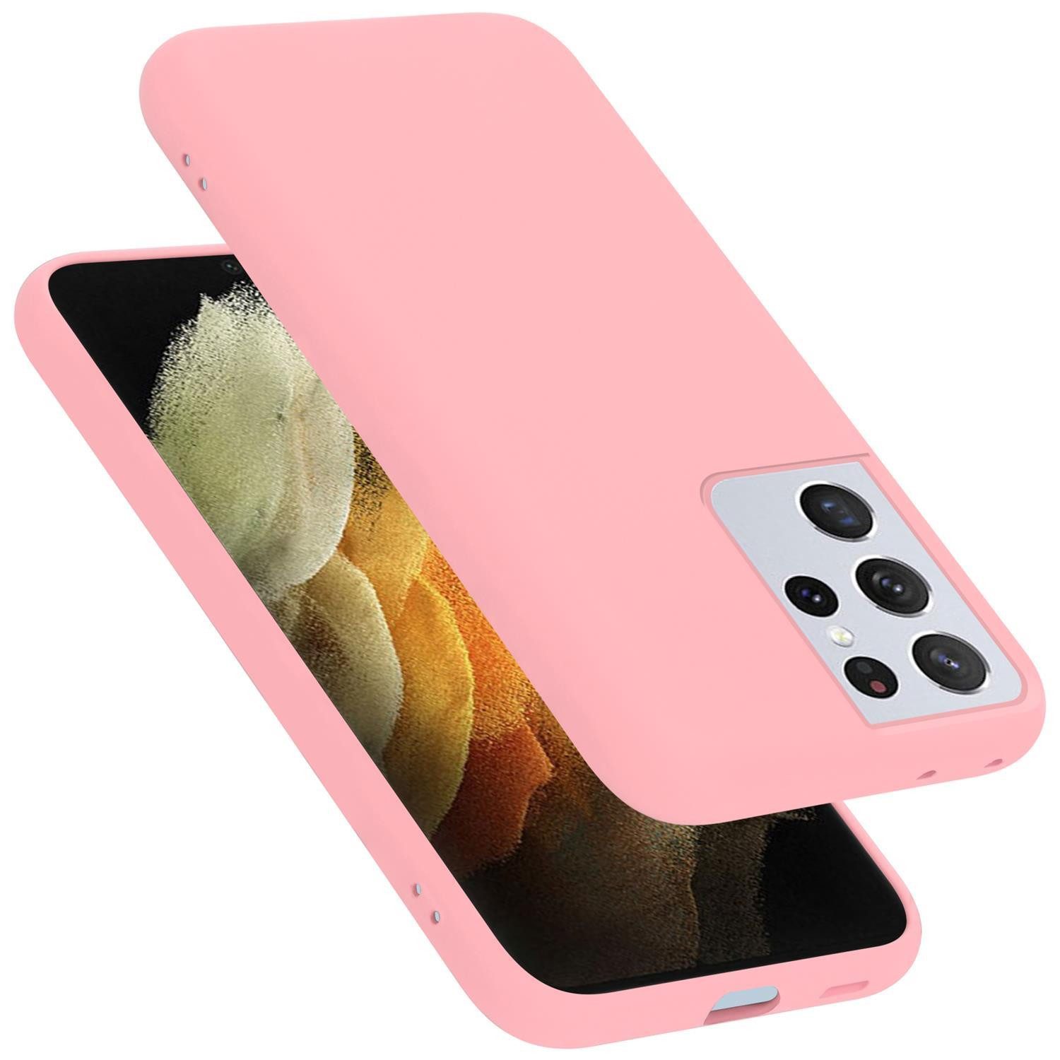 Cadorabo Handyhülle für Samsung Galaxy S21 ULTRA Hülle Samsung Galaxy S21 ULTRA, Flexible Hülle TPU Silikon Schutzhülle Back Cover Case