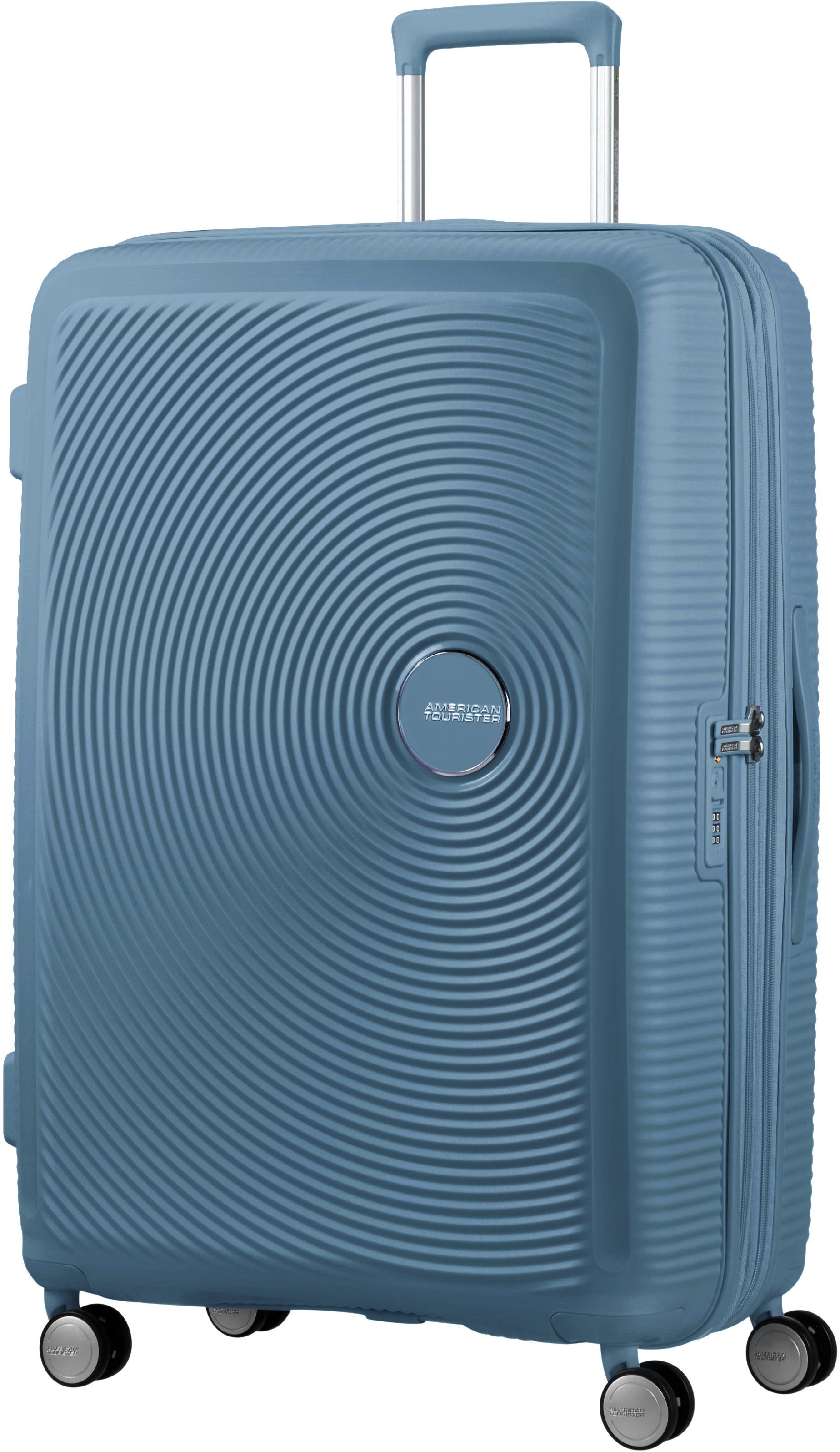 Stone Blue Volumenerweiterung mit Hartschalen-Trolley 77 Soundbox, Tourister® American cm, Rollen, 4