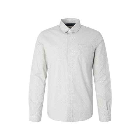 TOM TAILOR Langarmhemd Hemd Hemd mit Allover-Print Langarmhemd