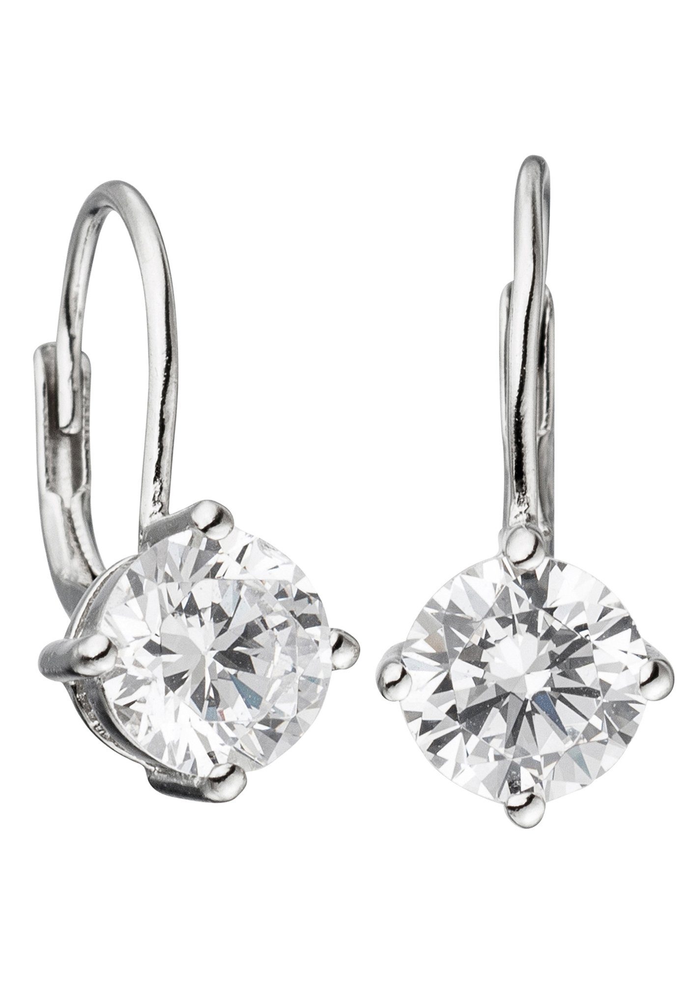 JOBO Paar Ohrhänger Ohrringe mit Zirkonia, quadratisch 925 Silber günstig online kaufen