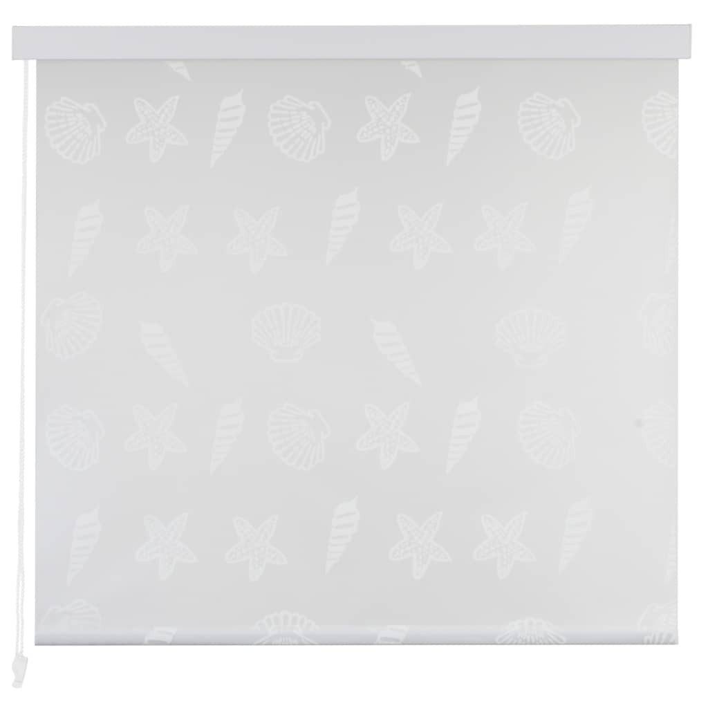 vidaXL Duschvorhang 80 x 240 cm Duschrollo 80x240 cm Seesternmuster Breite 80 cm