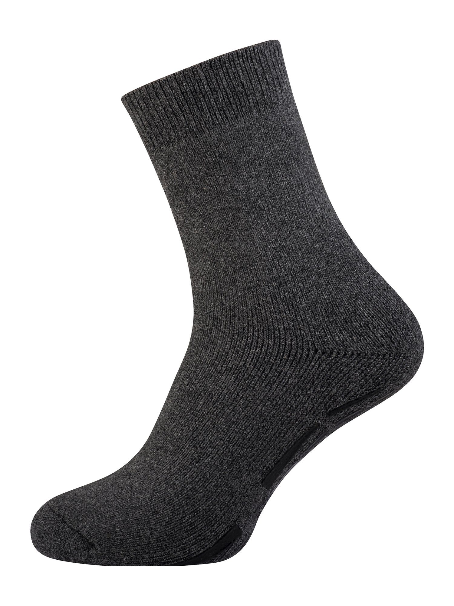 Der Nur (4-Paar) Basicsocken Socke Stopper mittelgraumel.