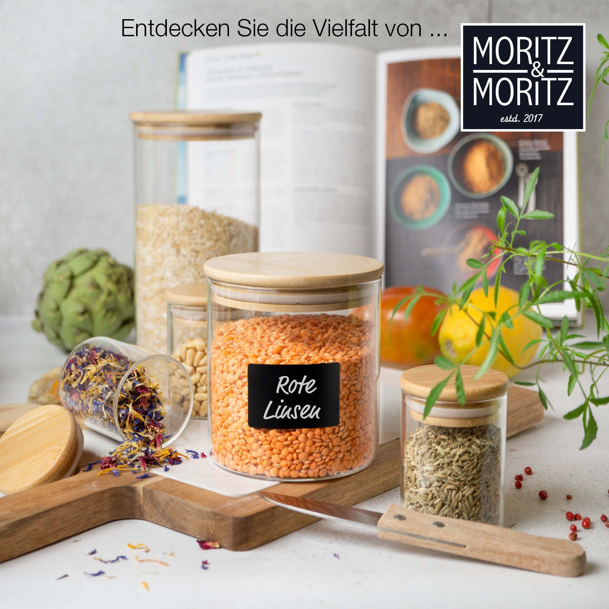 Moritz & für Gewürze Luftdichte (12er Gewürzbehälter rund Set), Moritz rund, Gewürzgläser Gewürzgläser Glas