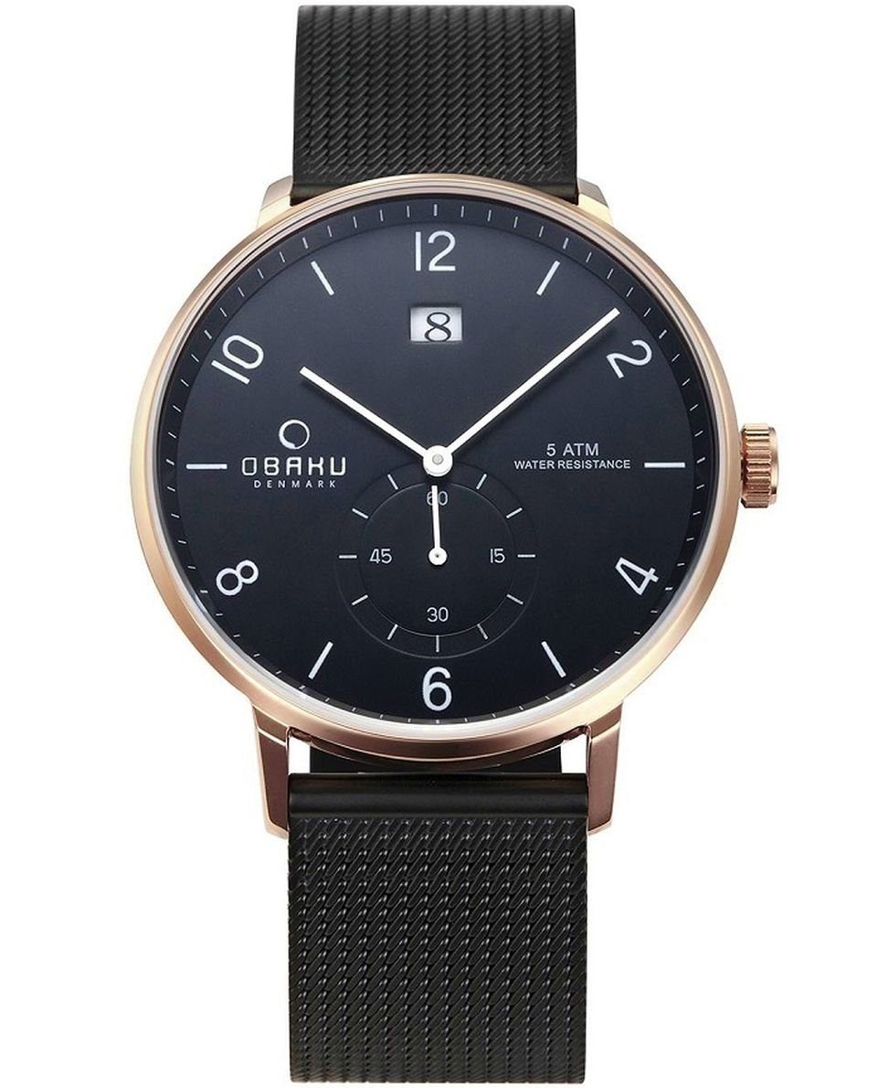 Obaku Quarzuhr Obaku V190GDVBMB Herrenuhr Rislen