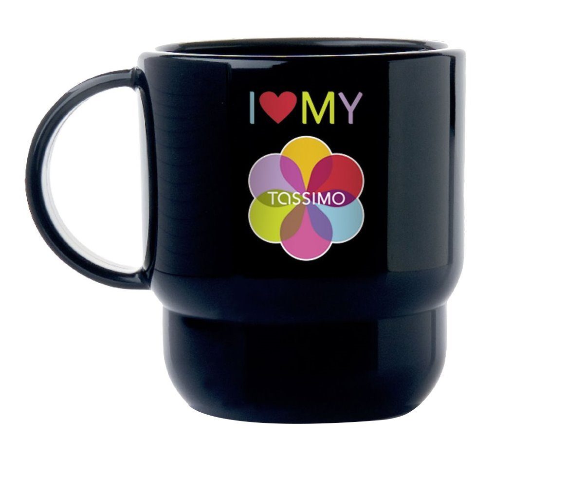 TUPPERWARE Tasse I (LOVE) MY TASSIMO, 6-tlg., 6x Kaffeetasse Kunststoff Plastik Camping Set