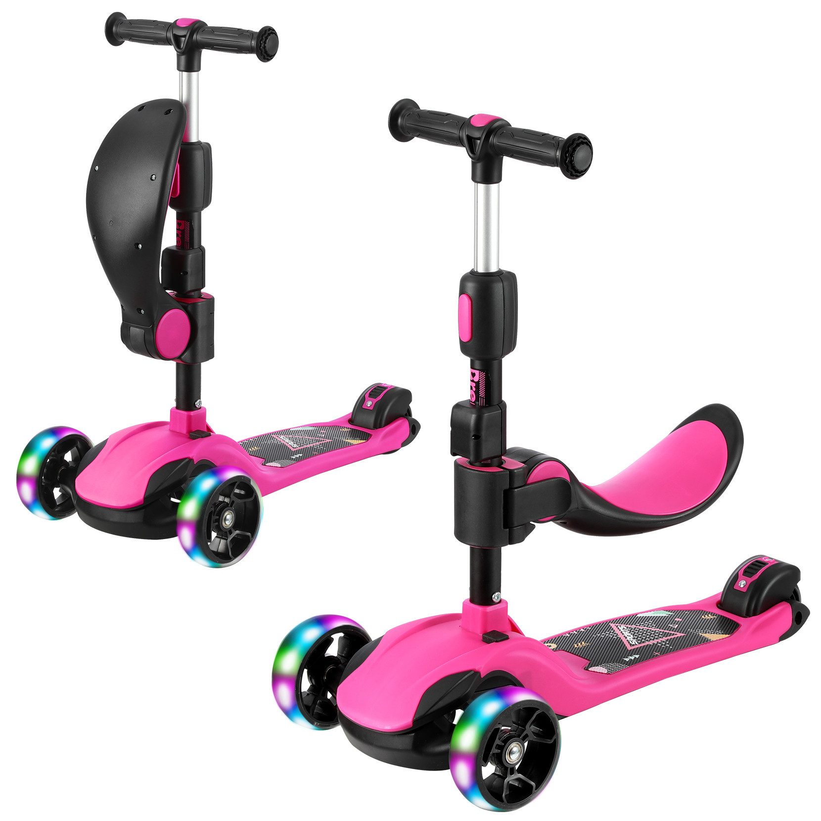 BremToy Dreiradscooter Kinderroller Tretroller Faltbarer Scooter 1-14 Jahre