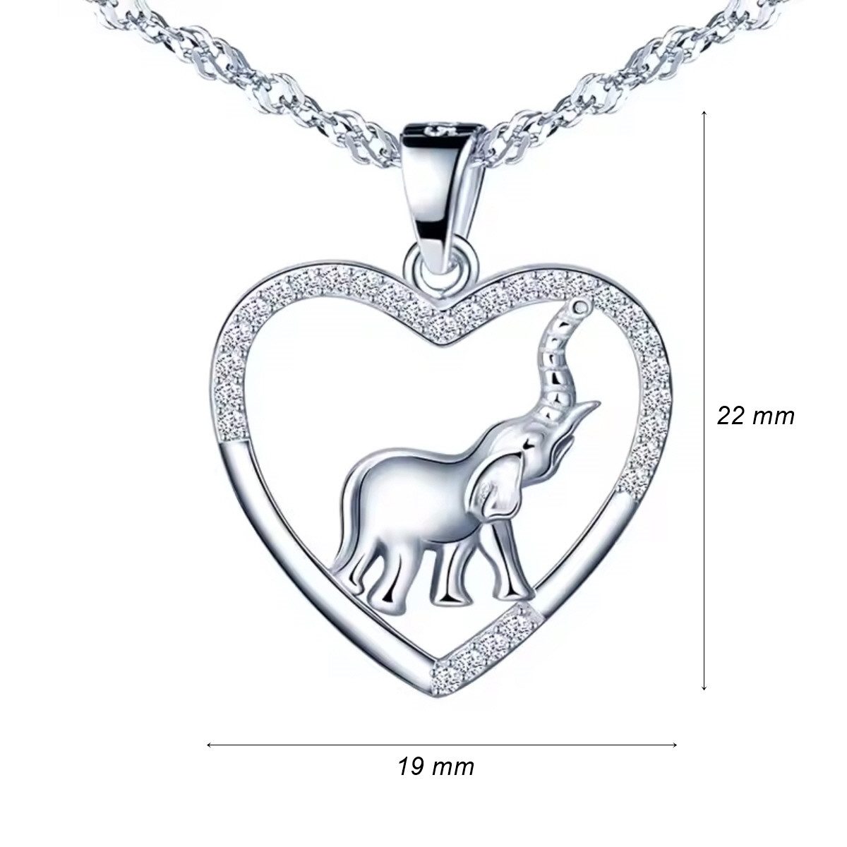 ELLAWIL Silberkette Halskette mit Elefanten Anhänger Glücksbringer Tieranhä günstig online kaufen