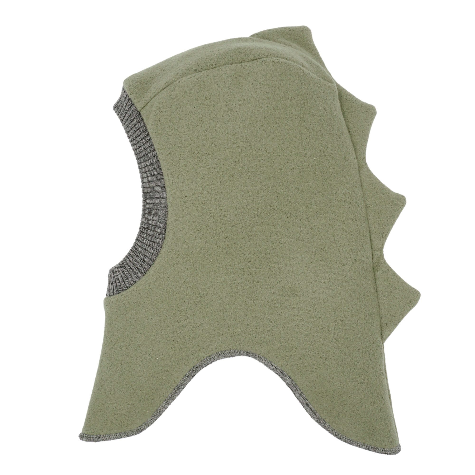 MAXIMO Schlupfmütze GOTS MINI-Schlupfmütze Dino Baumwollfleece, Jerseyfutter (1-St) Baumwollfleece