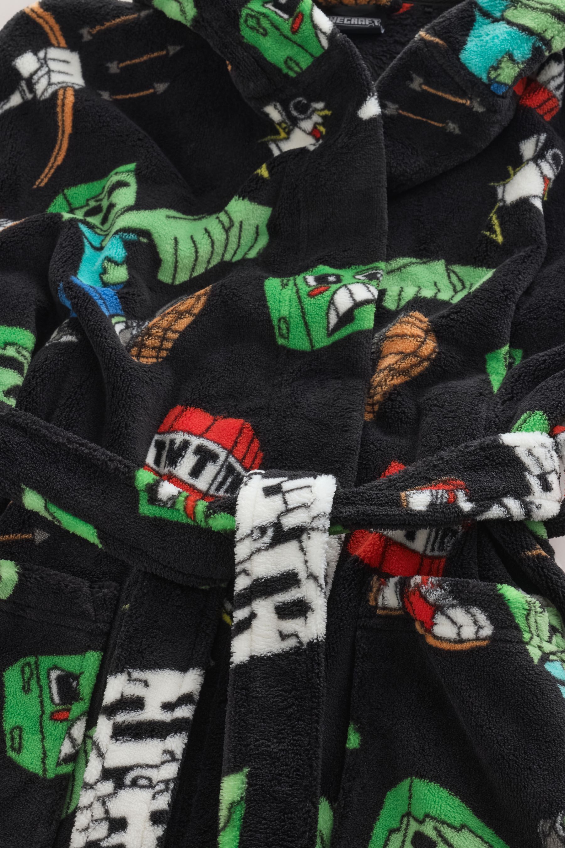 Next Kinderbademantel Fleece-Morgenmantel, Minecraft, Polyester (recycelt), Polyester – Bild 3 von 5