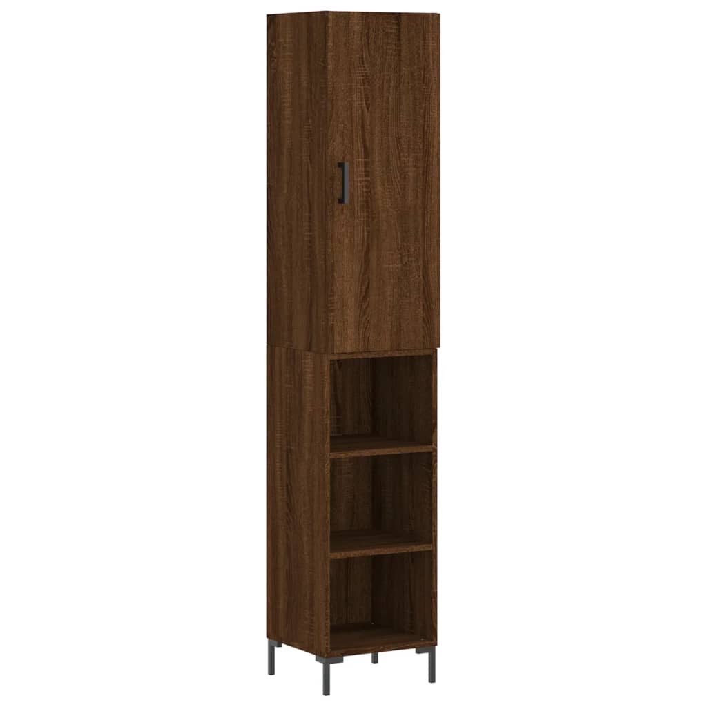vidaXL Highboard Highboard Braun Eichen-Optik 34,5x34x180 günstig online kaufen