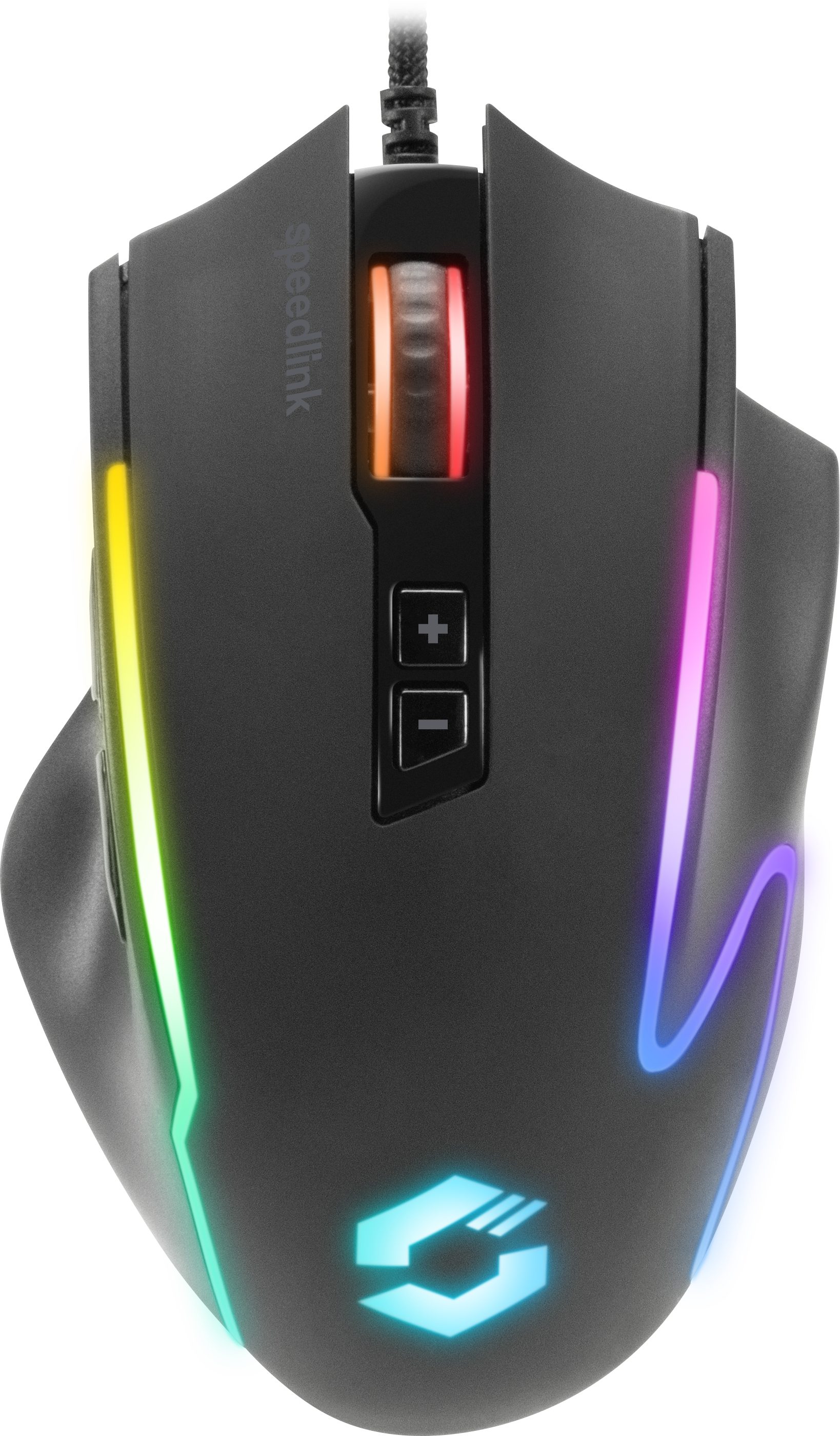 Speedlink DECUS NX gummierte, RGB beleuchtete Gaming-Maus (konfigurierbare RGB Beleuchtung)