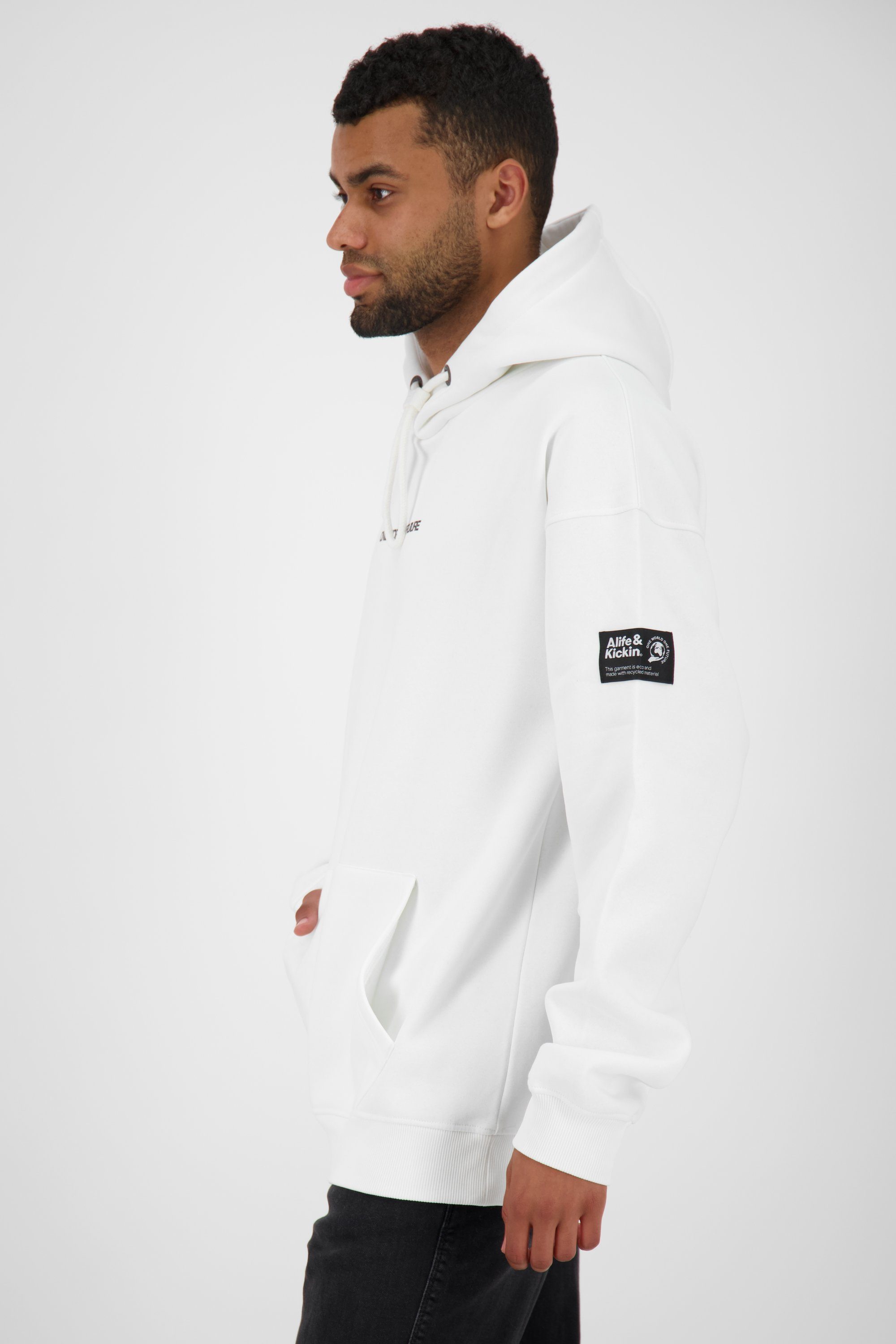 Sweatshirt Alife Sweat Kickin Herren Kapuzensweatshirt, Kapuzensweatshirt white & YannisAK