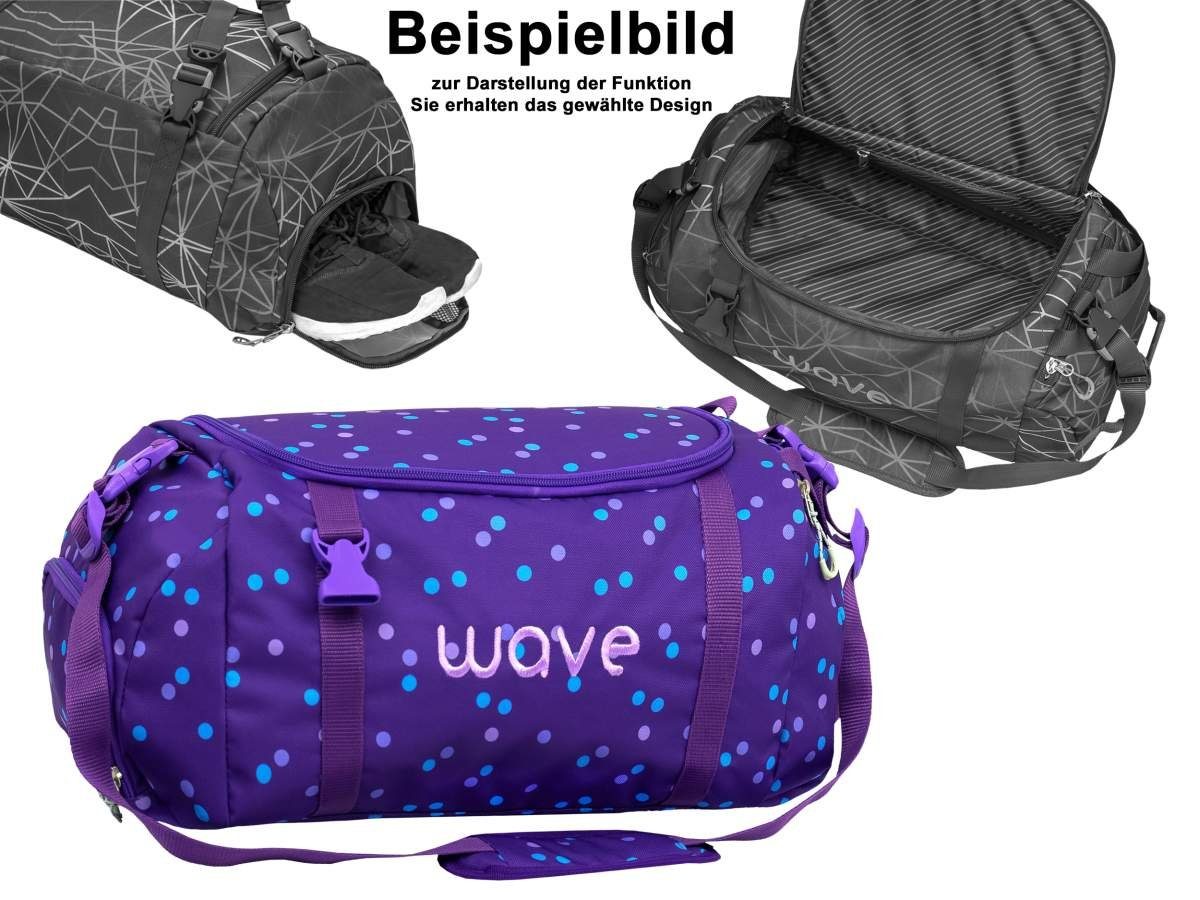 Wave Schulrucksack Infinity, 3tlg. Klasse, Teenager für und Mädchen Set, ab Schultasche, 5. Purple Dots Jungen
