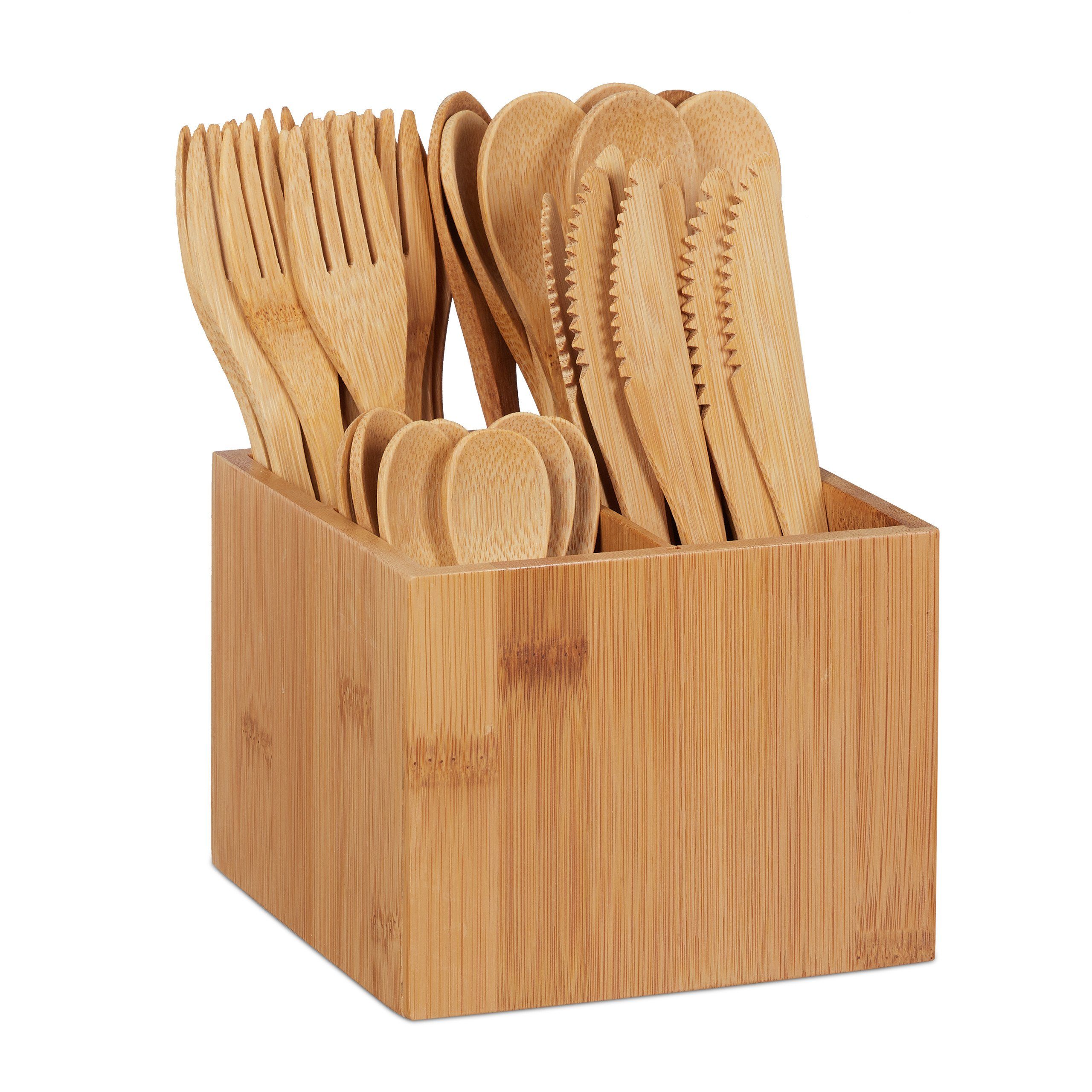 Besteck-Set Bambus Besteck Set
