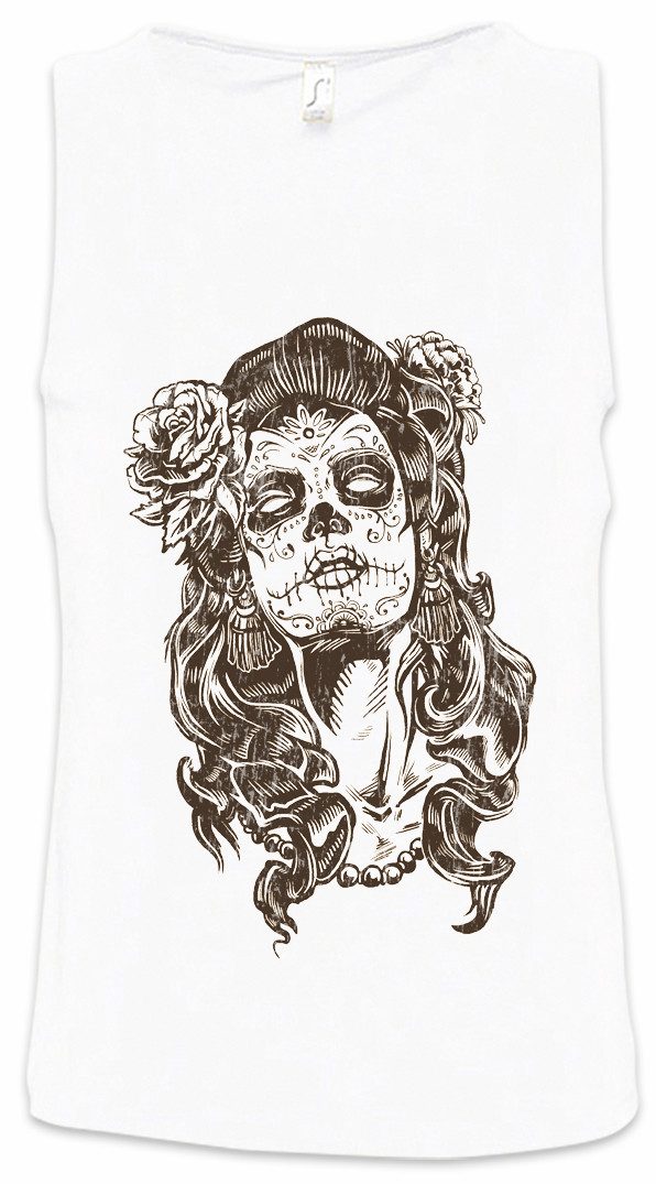 Tanktop Dia de Muertos I Ärmelloses T-Shirt Mexican Sugar Skull Schädel Mexiko