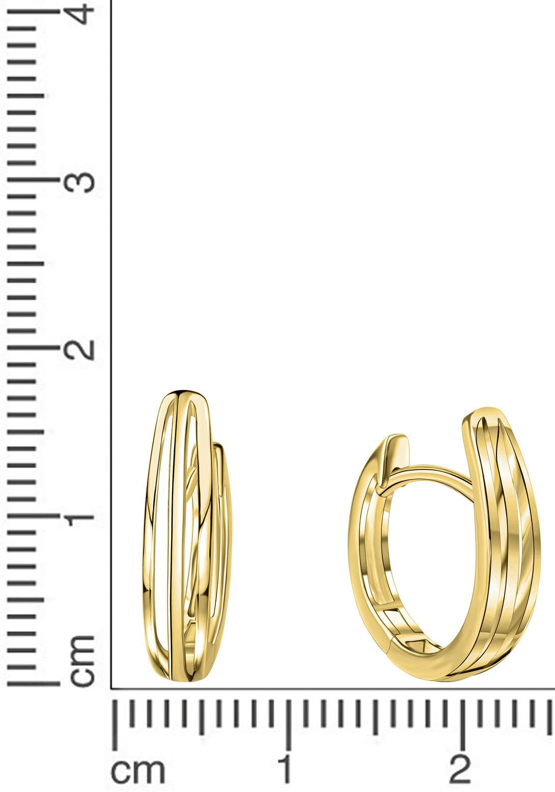 Firetti Paar Creolen Schmuck Geschenk Gold 333 geschwungen