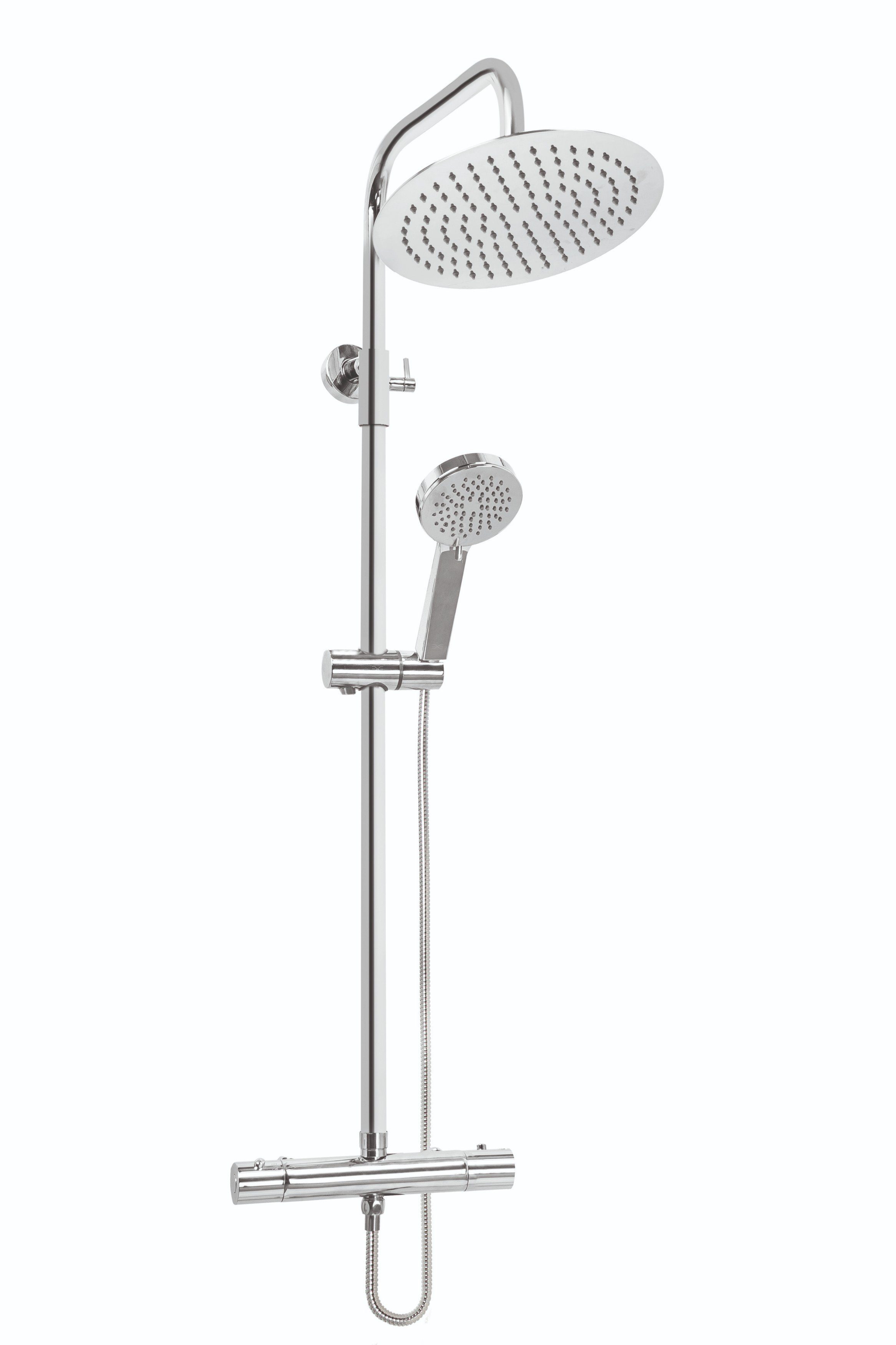 Duschsystem IMOLA Brausegarnitur Regendusche mit Thermostat Mischbatterie