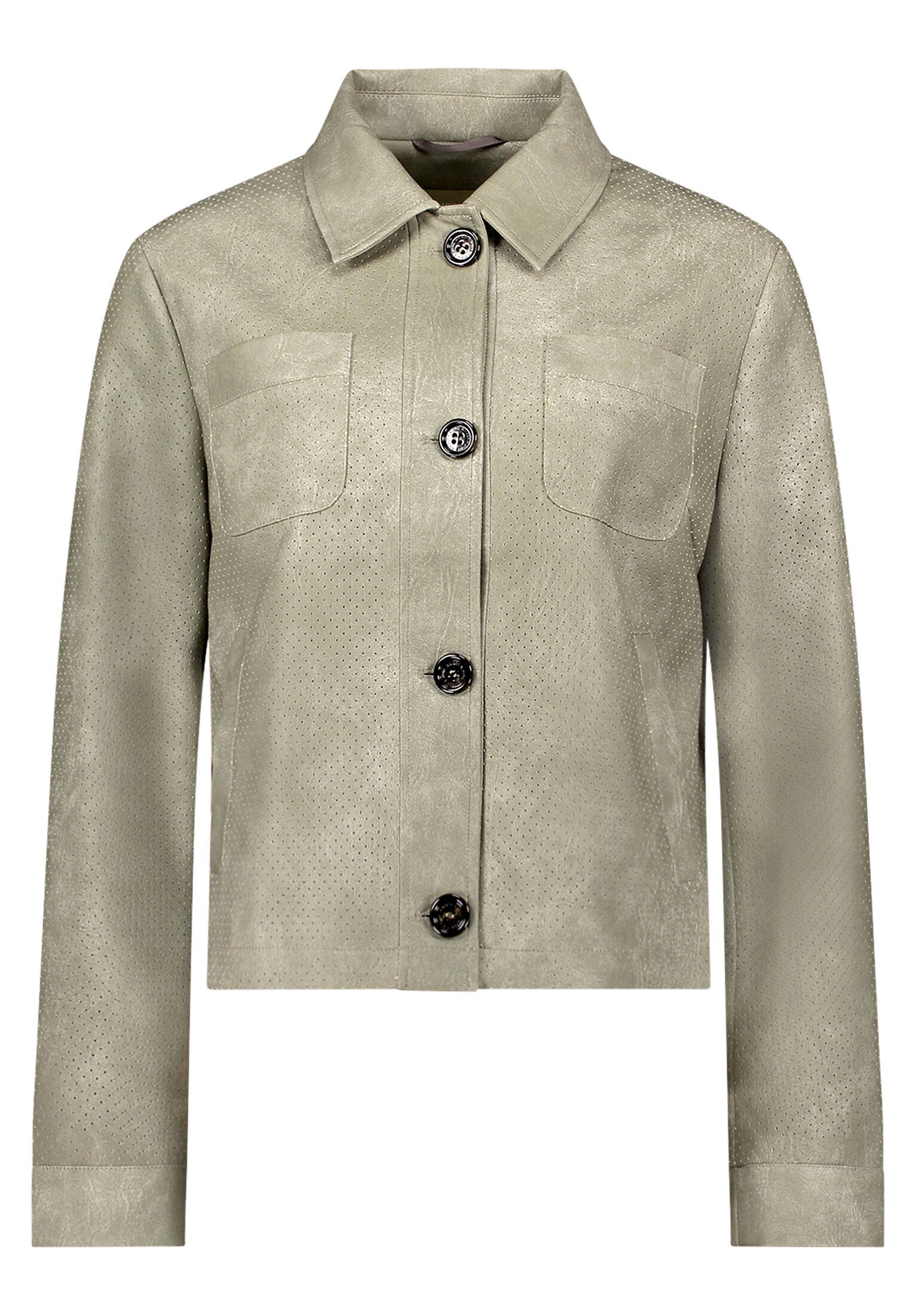 Amber & June Lederjacke Damen mit Kragen