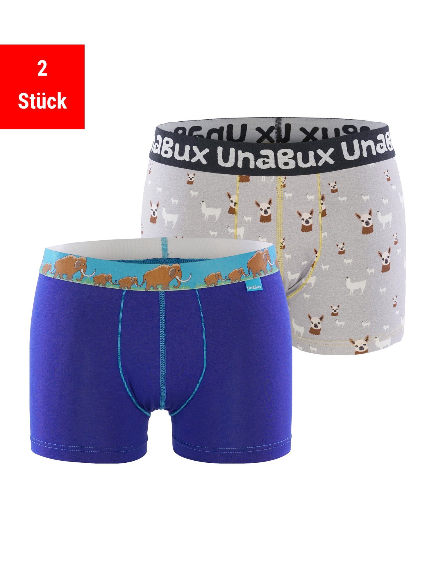 UnaBux Retro Pants Boxer Briefs MAMOUTH HIKE / FIVE FINGERS (2-St) WOOLHEAD