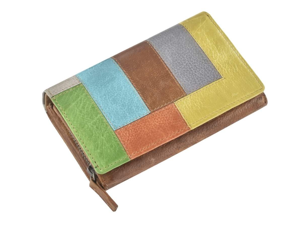 Mika Geldbörse Color, Damenbörse, bunt, Portemonnaie, 12 Kartenfächer, 15x10cm