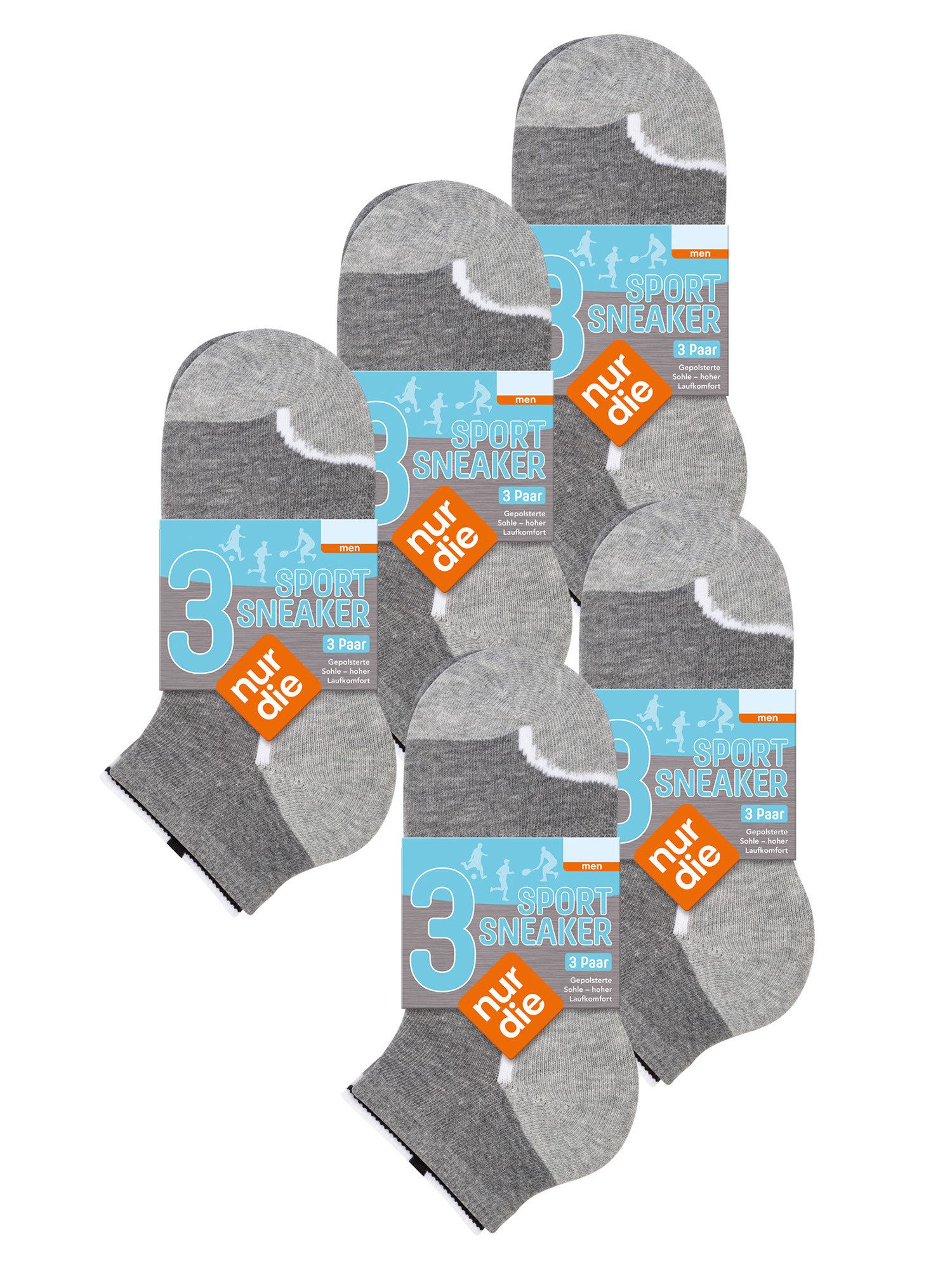 Nur Die Sneakersocken Sport und Alltag (15-Paar) Männer Multipack Mehrpack