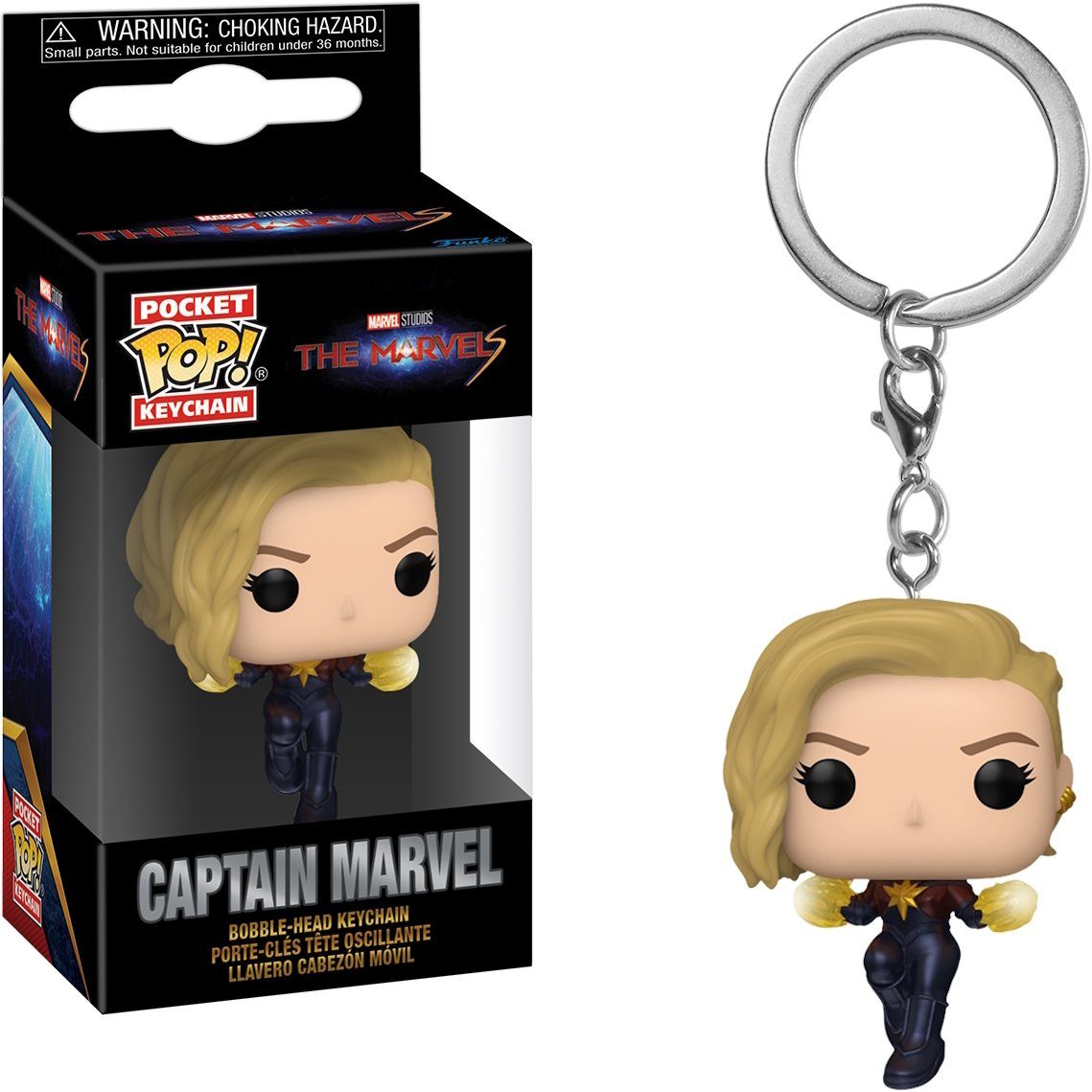 Keychain Pocket Marvels POP! Funko The Captain - Marvel Schlüsselanhänger