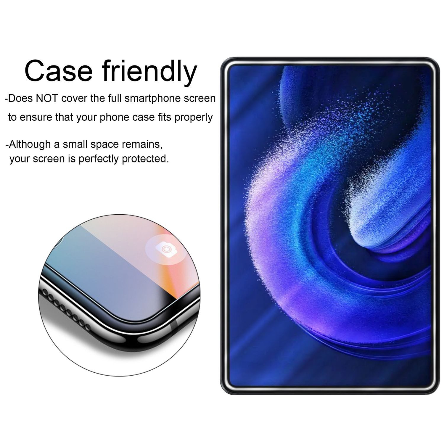 Cadorabo Schutzfolie für Xiaomi Pad 6 Pro Schutzfolie, (1-St), Schutzfolie Panzer Folie (Tempered) Display Schutzglas 3D Touch