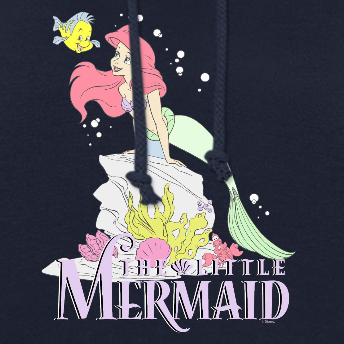 Spreadshirt Hoodie Arielle Die Kleine Meerjungfrau Auf Fels Damen Hoodie (1-tlg)