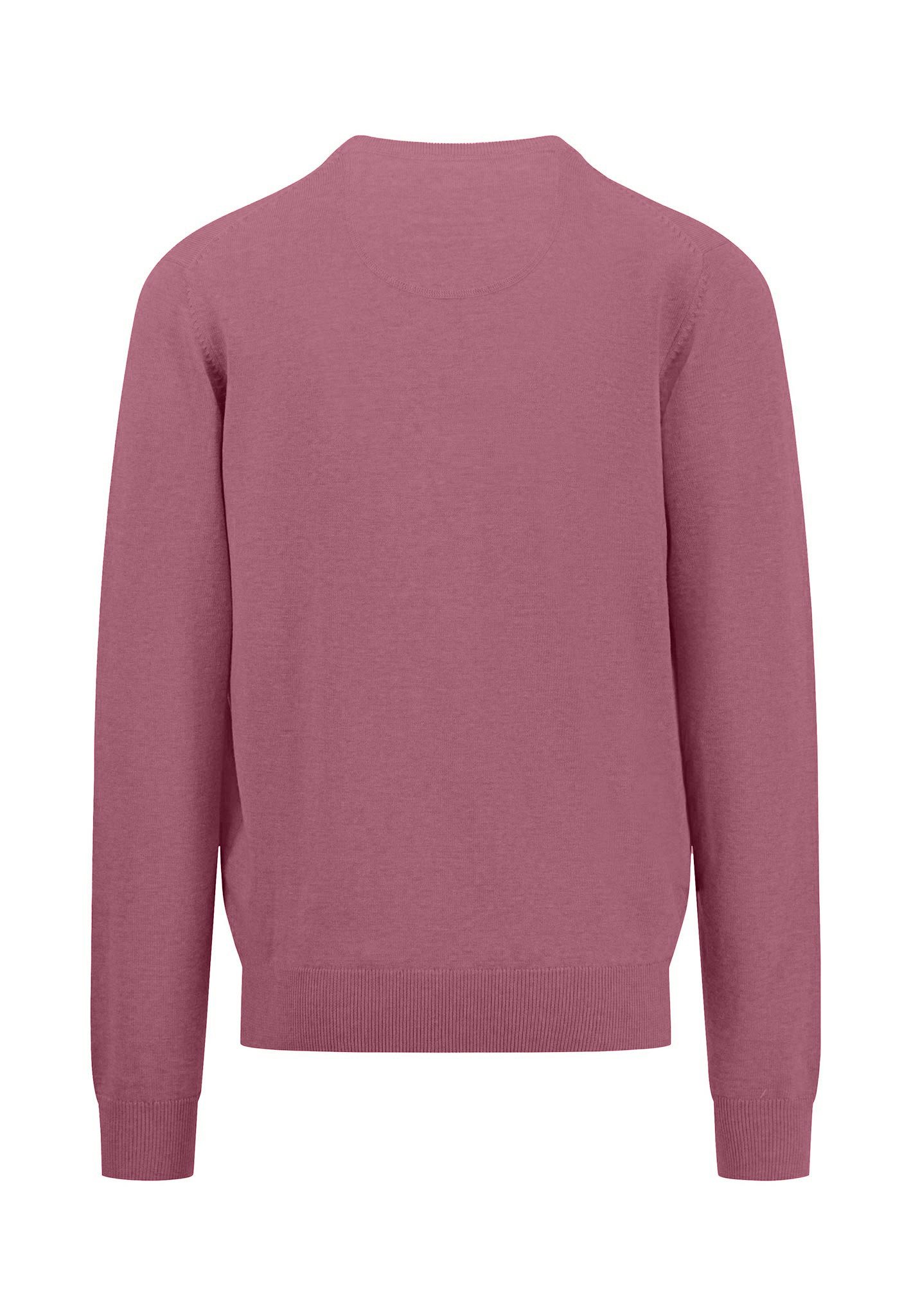 FYNCH-HATTON Strickpullover - Legerer Strickpullover mit V-Ausschnitt, Einfarbig, Basic