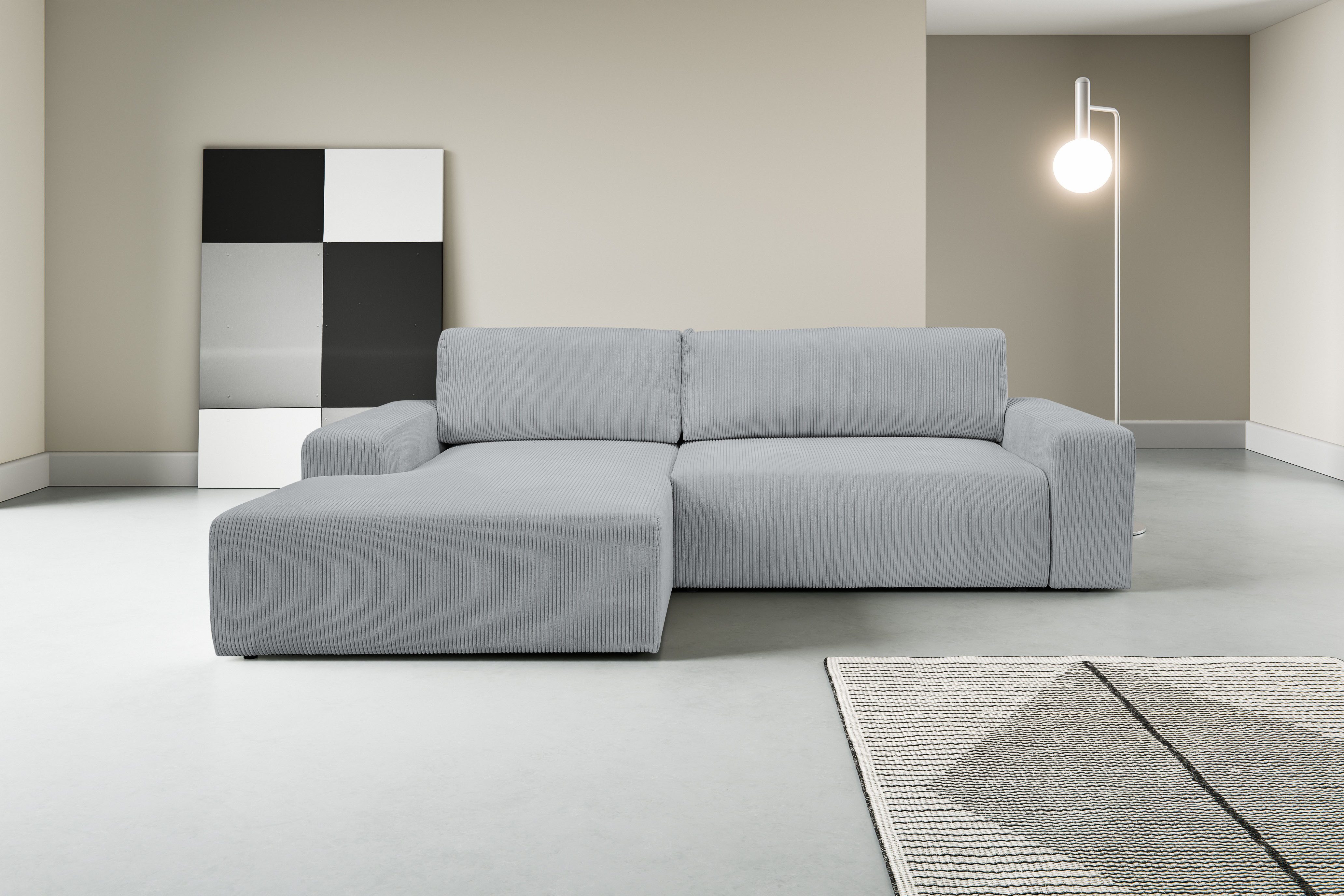 WERK2 Ecksofa Rotterdam-L, kuschelweicher Cord oder günstig online kaufen