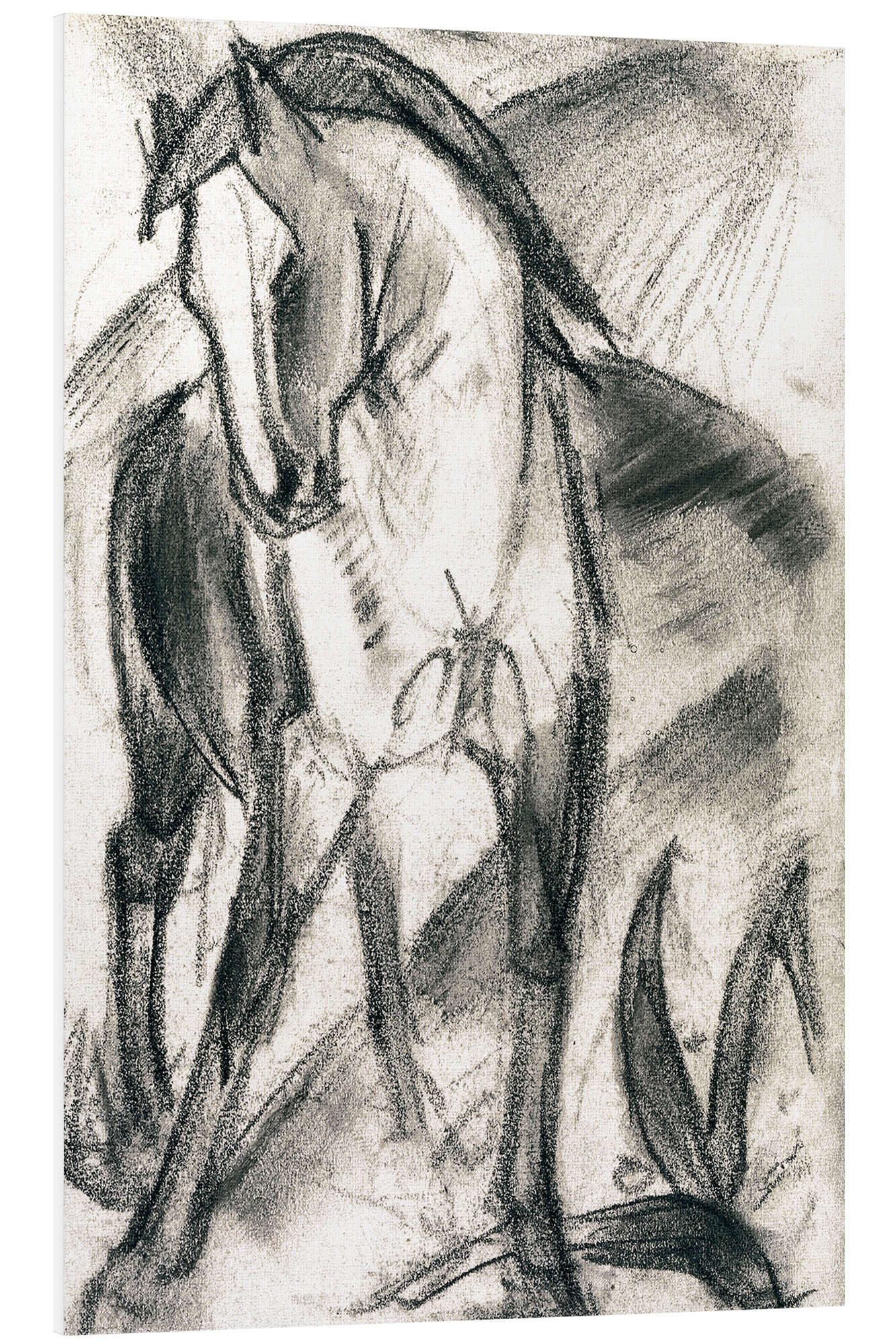 Posterlounge Wandbild Junges Pferd in Berglandschaft, Franz Marc, erhältlich als Poster, Leinwandbild, Wandsticker oder Acrylglasbild