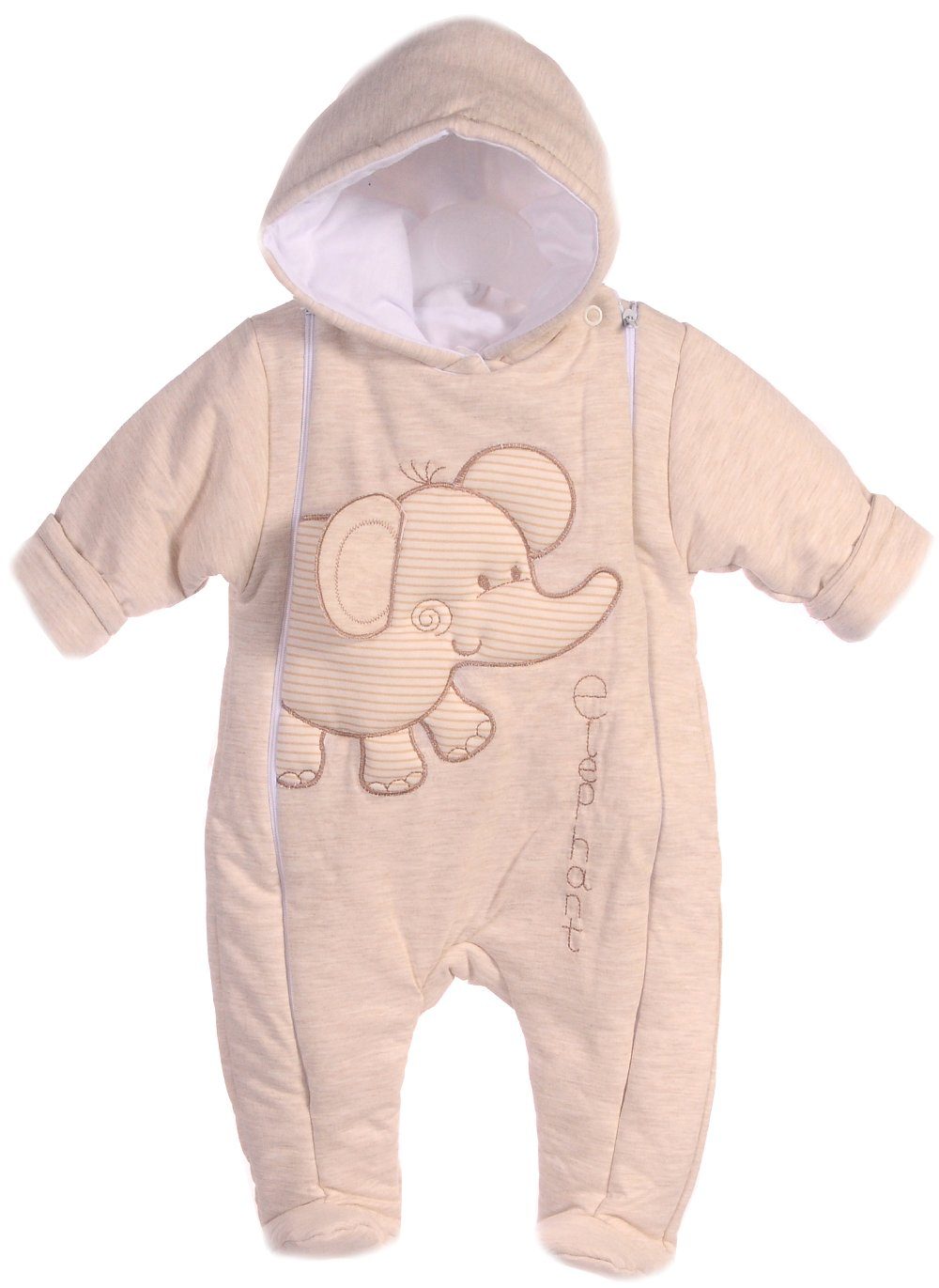 Schneeoverall Wagenanzug Baby Overall in Beige Schneeanzug Übergangsoverall