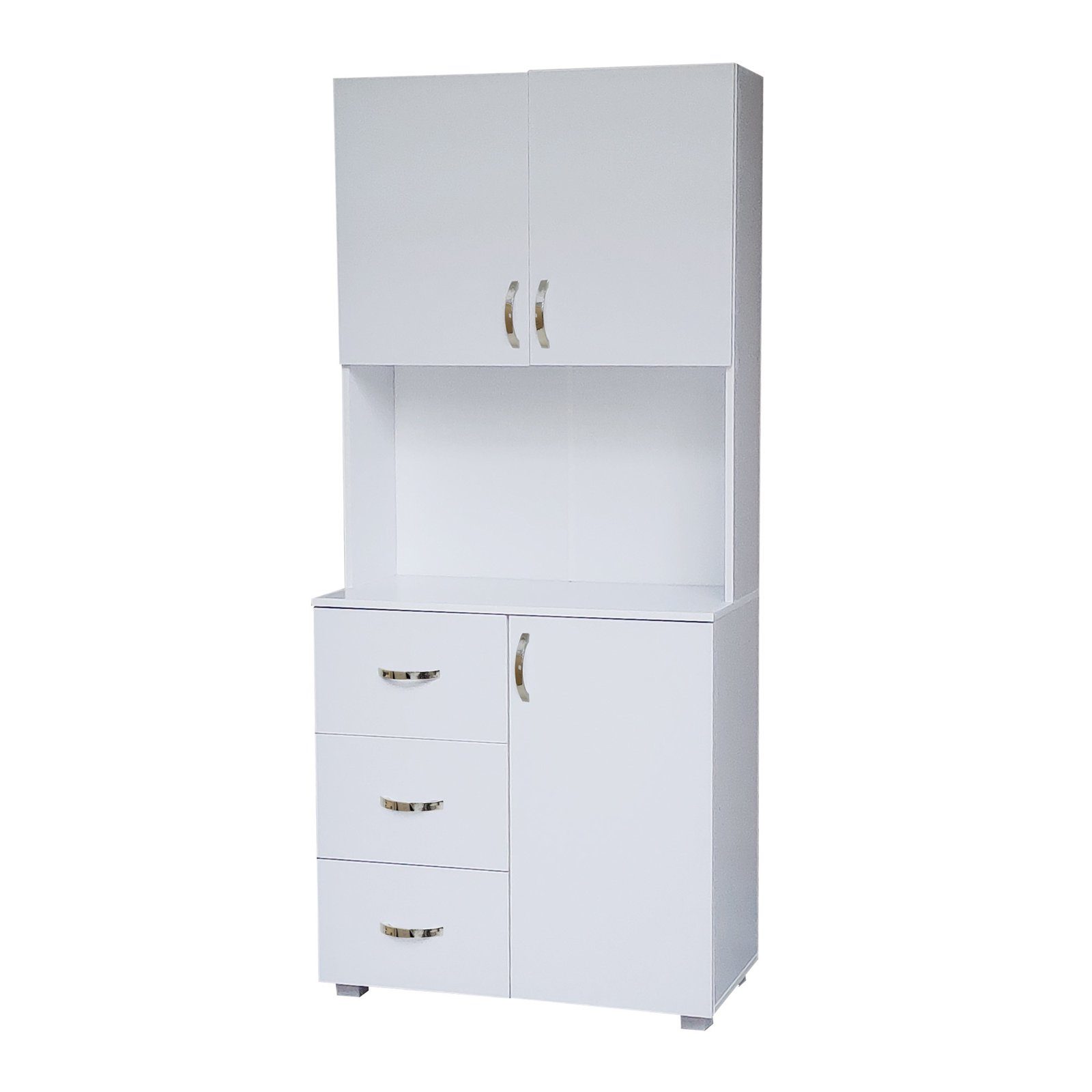 Weiß Blanca Küchenbuffet Hochschrank HTI-Line Küchenschrank 1-St) (Stück, Küchenbuffet