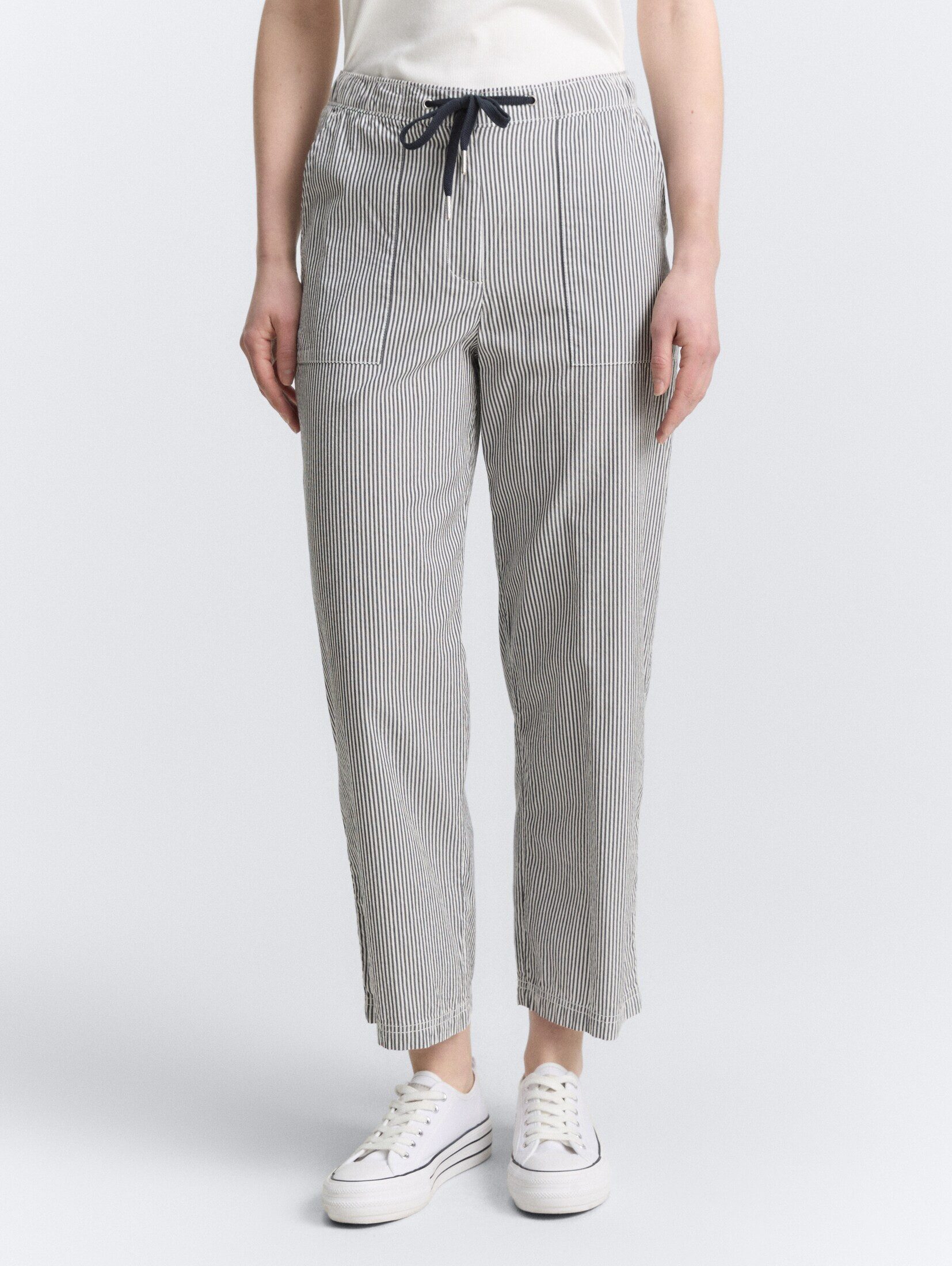 TOM TAILOR 7/8-Hose Seersucker Culotte Hose günstig online kaufen
