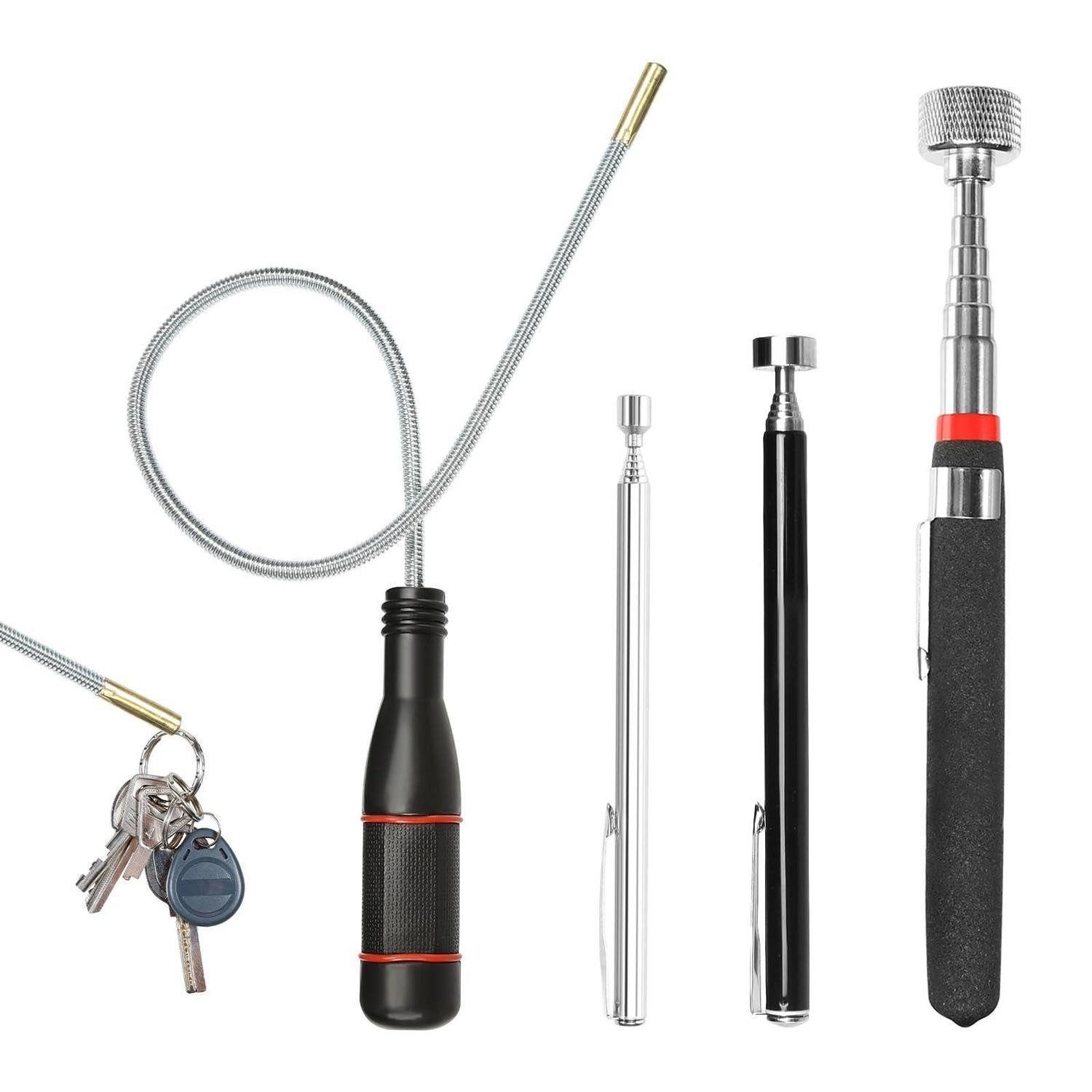 LuxusKollektion Magnethalter Magnetstab Teleskop Set 4 Stück mit Biegefunktion (4-St)