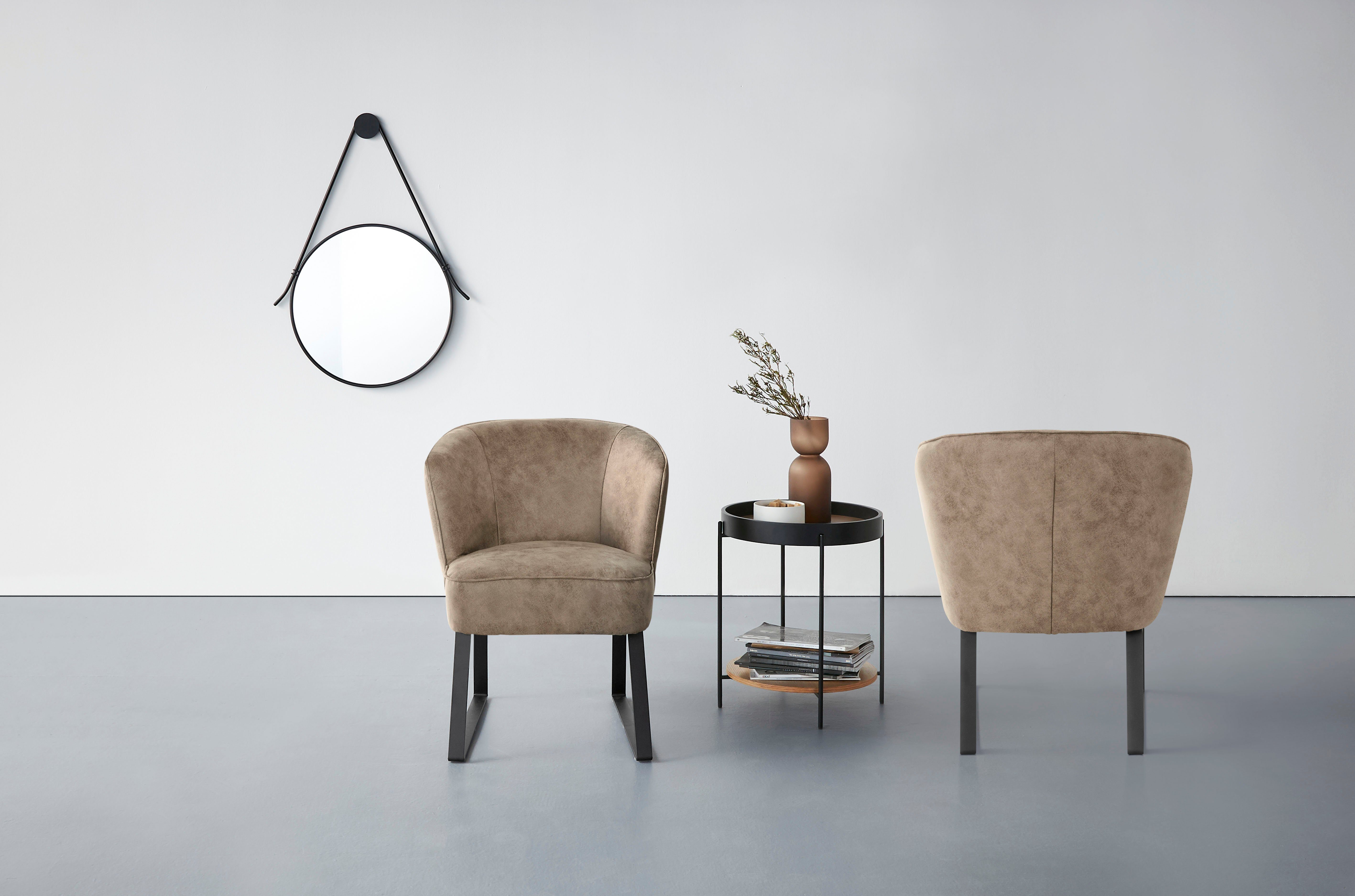 Stck. exxpo fashion in Americano, Metallfüßen, sofa verschiedenen Sessel Keder mit Qualitäten, 1 - und Bezug