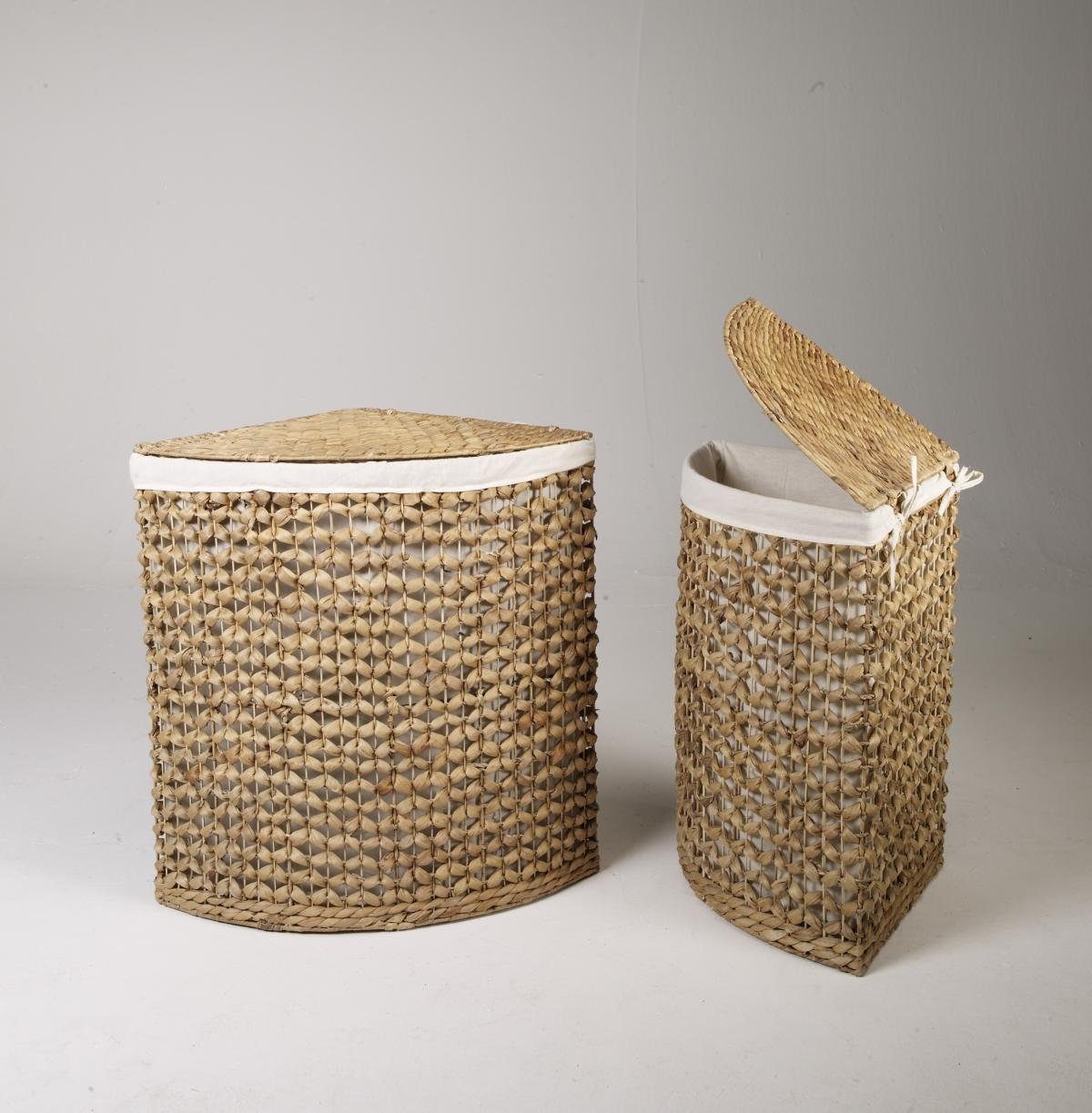 ARTRA Wäschekorb Eckwäschebehälter Chris M aus Wasserhyazinthe Natur Wäsche günstig online kaufen