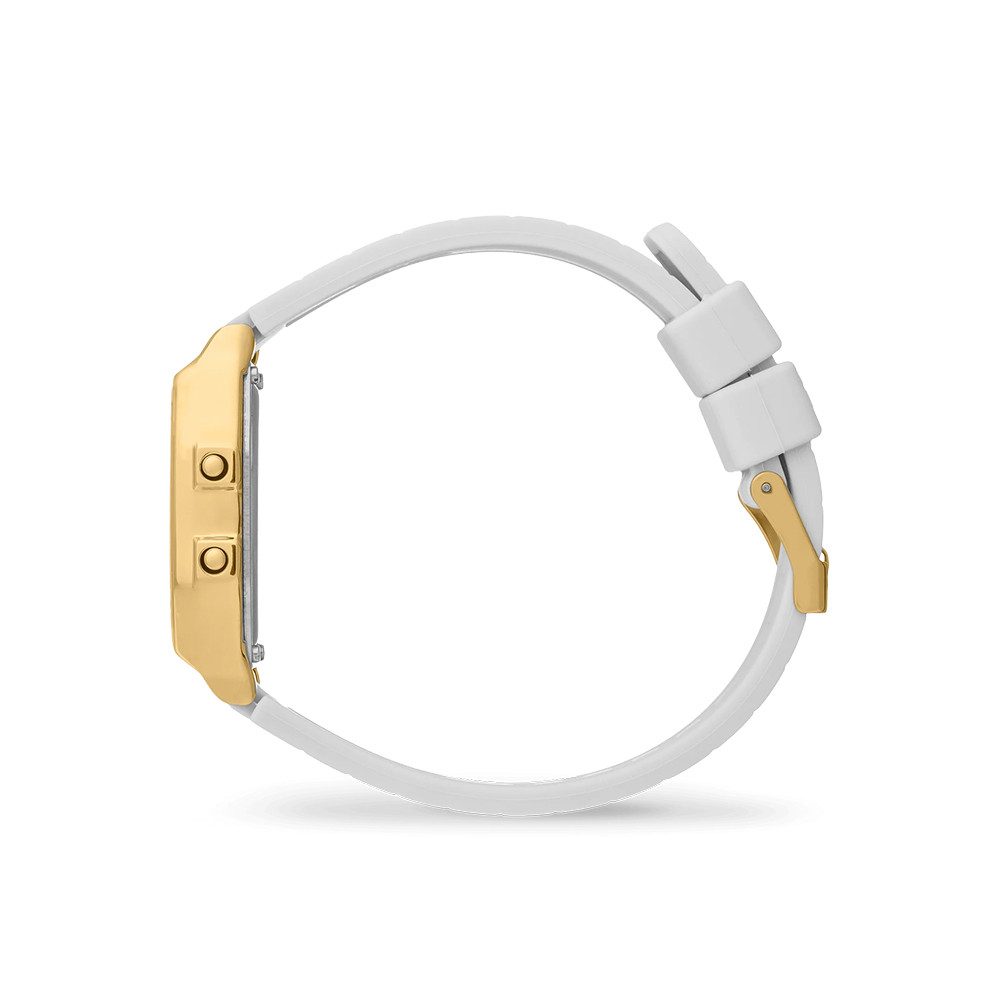 ice-watch Digitaluhr Ice-Watch Ice Digit Retro Metal Gold Mirror White (S) 022733, Hochwertiges Produkt mit zeitlosem Design, sorgfältiger Verarbeitung