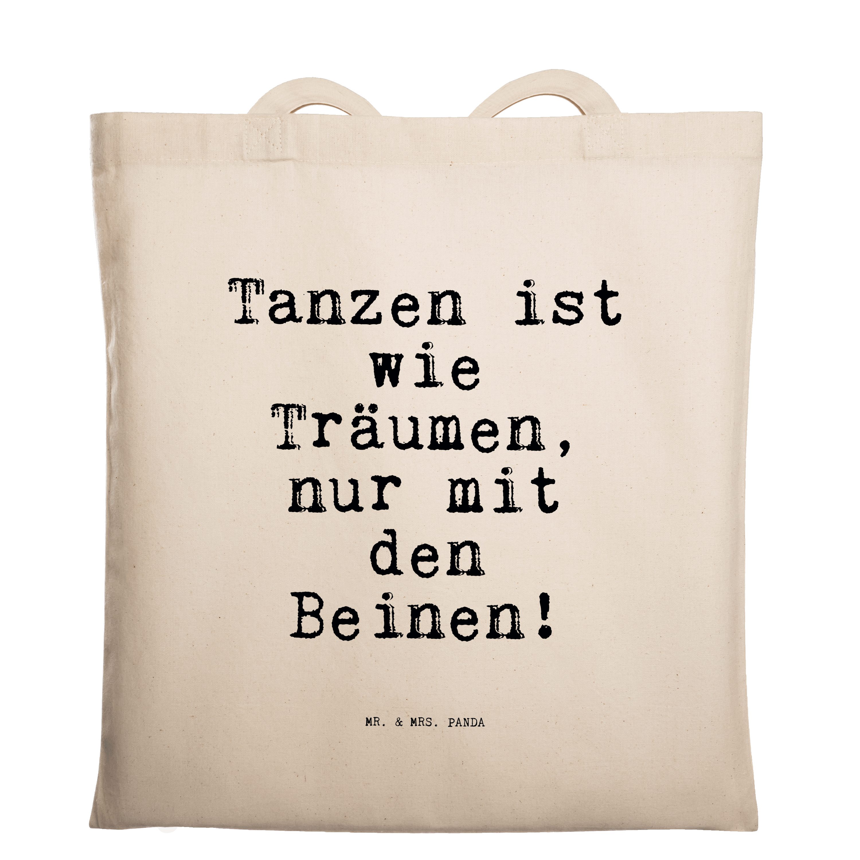Mr. & Mrs. Panda Tragetasche »Tanzen ist wie Träumen,... Transparent