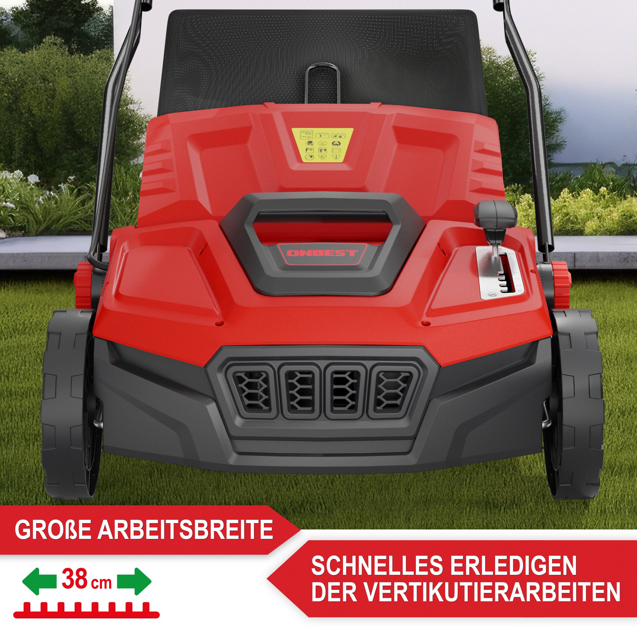 Onbest Elektro-Vertikutierer / Lüfter S1838 2in1 günstig online kaufen