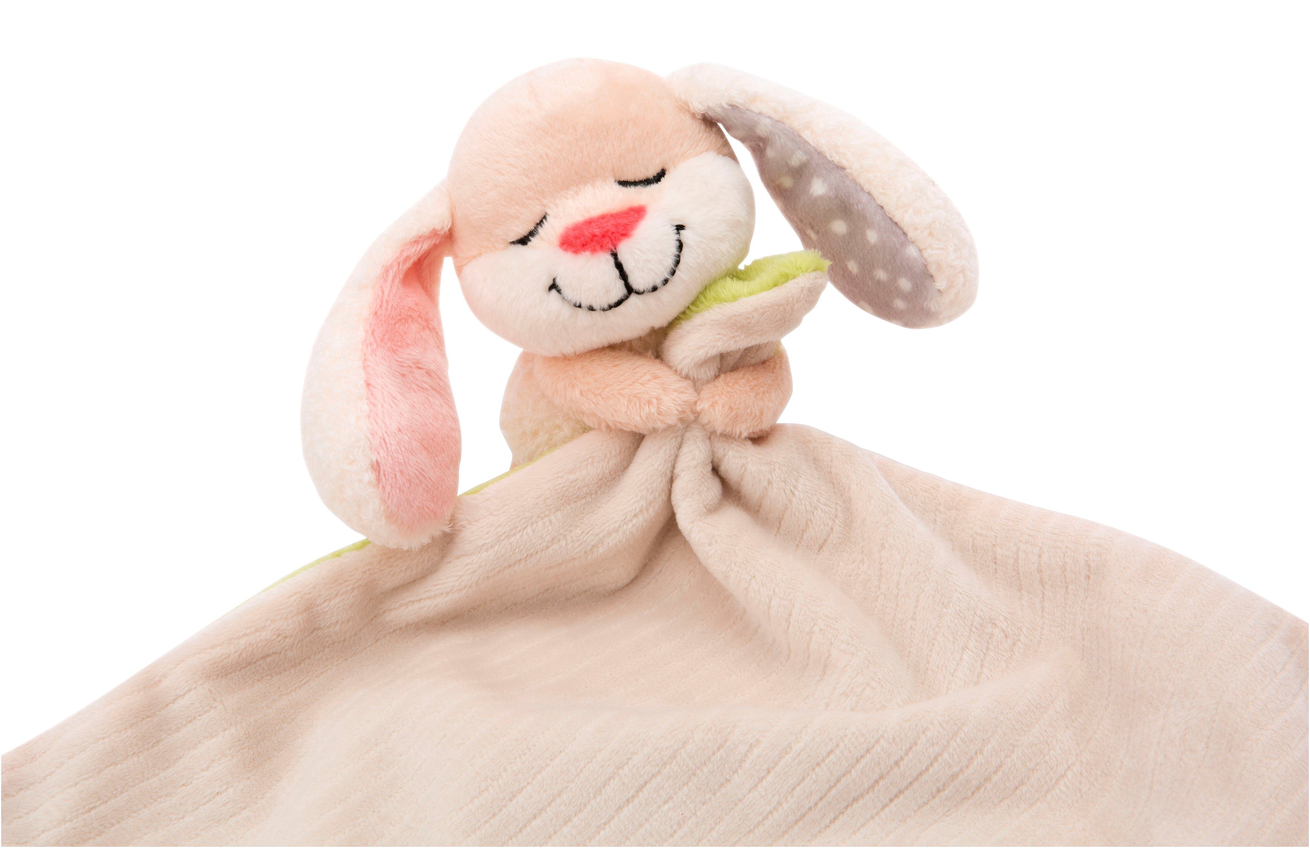 Nici Schmusetuch My First NICI, Schmusetuch mit Kuscheltier Hase, Kuschelige Träume, mit aufgestickter Botschaft