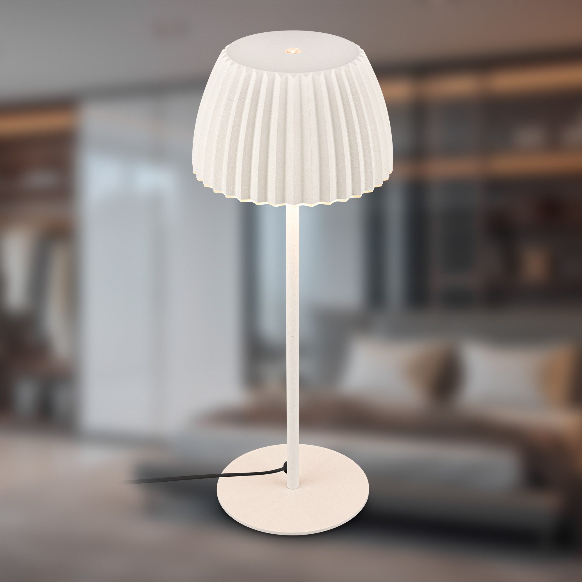 Briloner Leuchten LED Tischleuchte Tischlampe Kommodenleuchte Dimmbar Touchschalter, LED fest integriert, 14,3 x 36 cm 8W Schlafzimmer Wohnzimmer