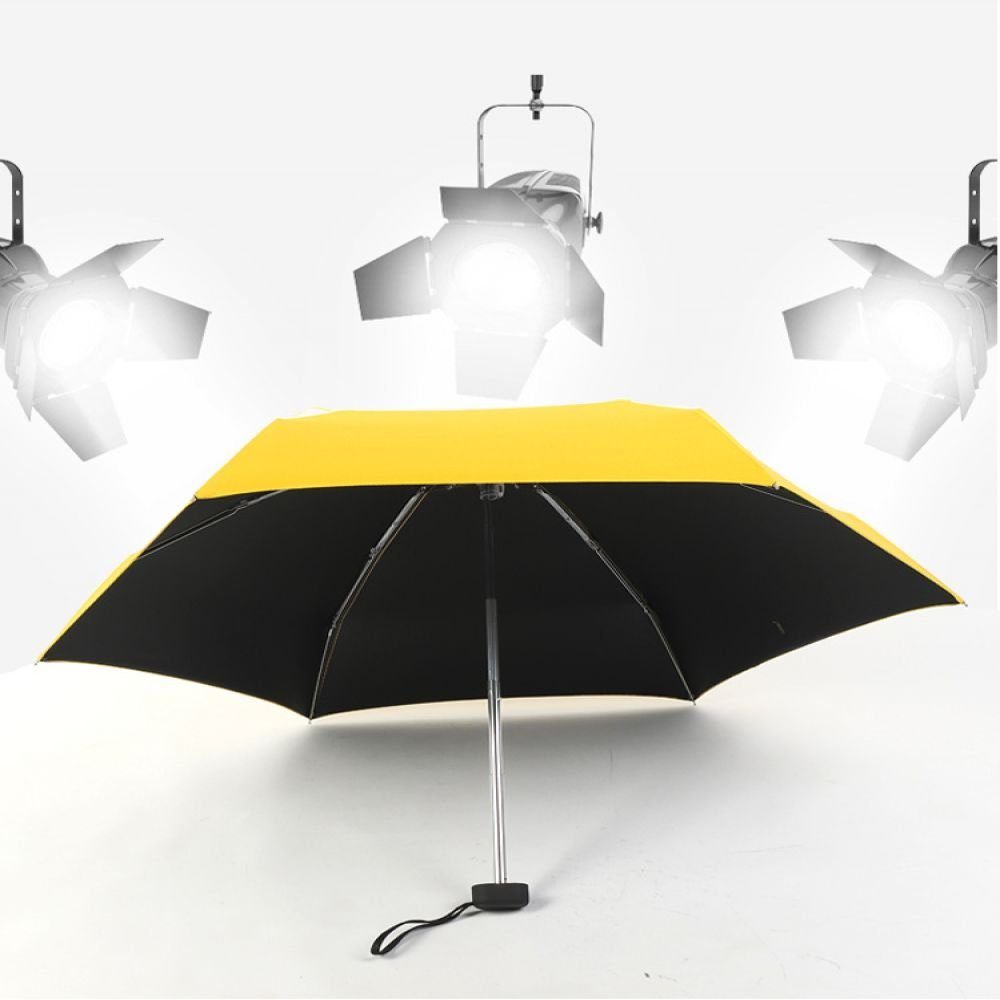 mit Regenschirm, Mini Taschenregenschirm Edelstahl 6 Rippen Jormftte
