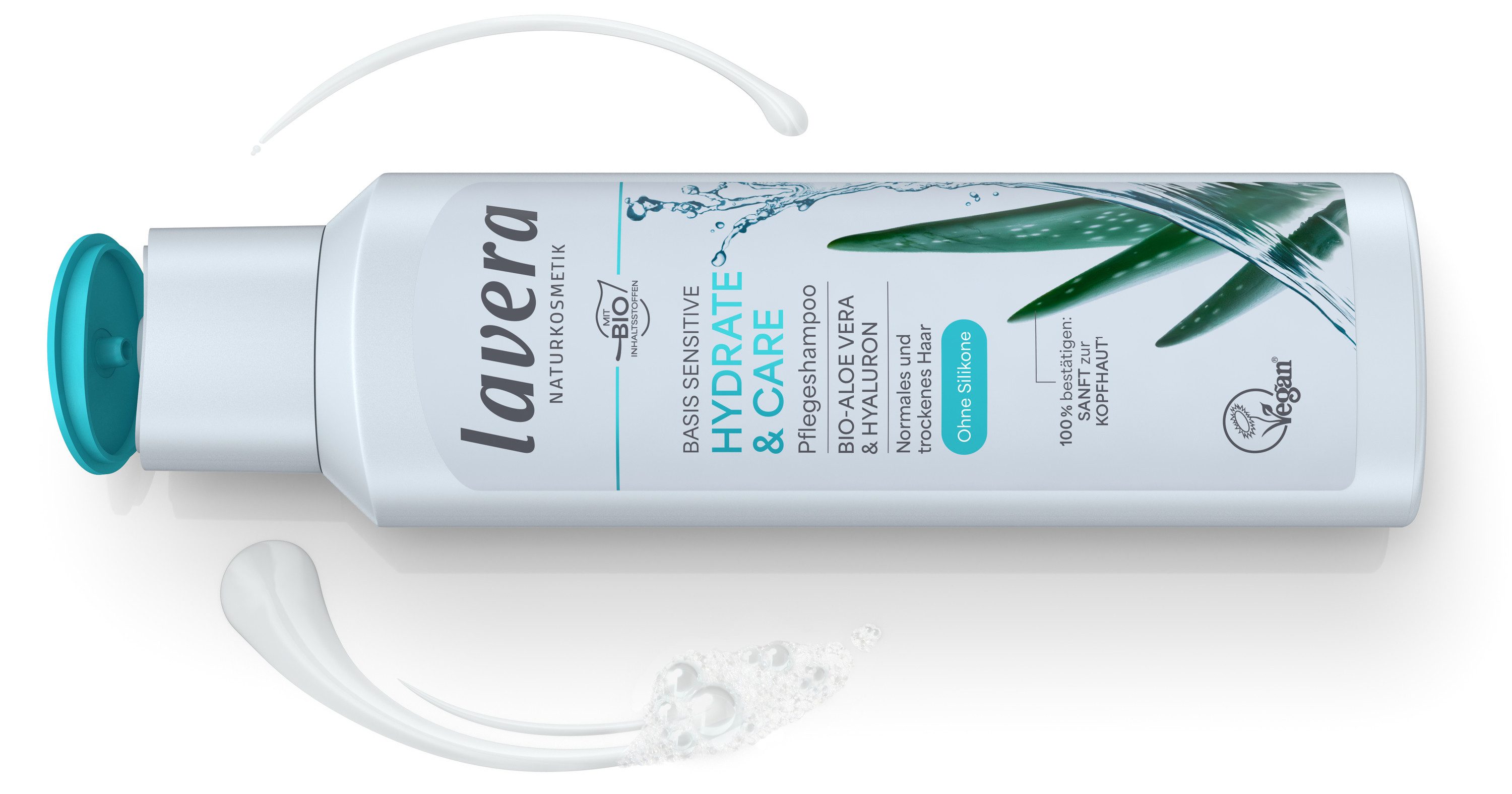 lavera Haarshampoo Pflegeshampoo basis sensitive Hydrate & Care, 1-tlg.