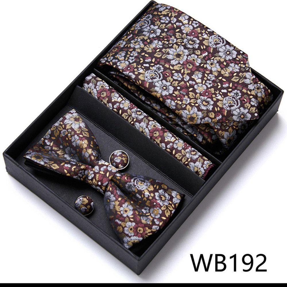 Coonoor Krawatte Taschentuch Krawatte & Einstecktuch Set, Herren Krawattenbox Set