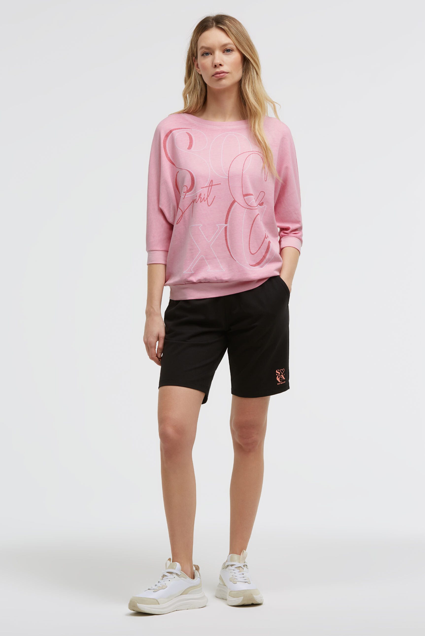 SOCCX Sweater mit Fledermausärmeln